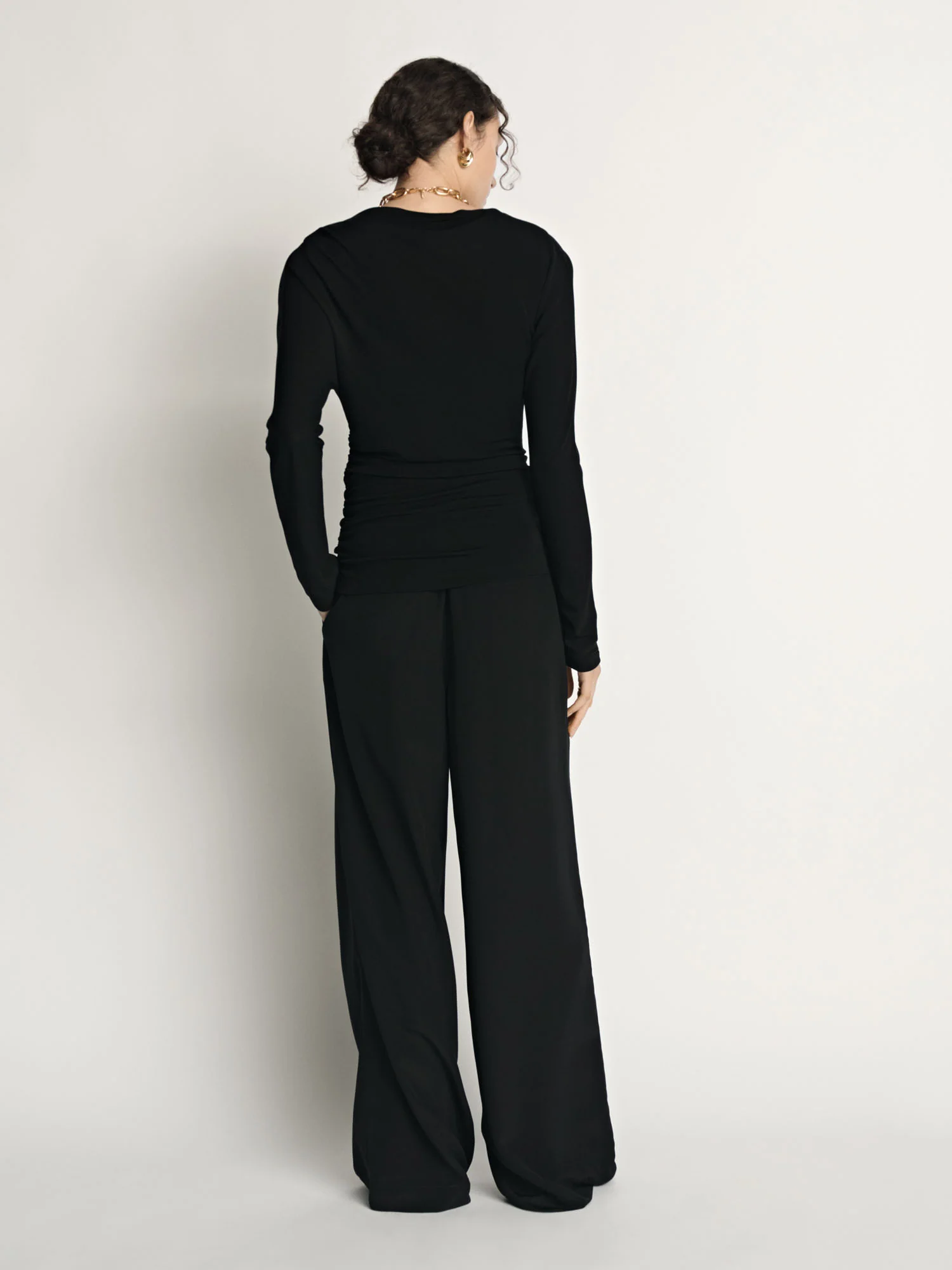 Asymmetric Draped Neck Top - Image 8