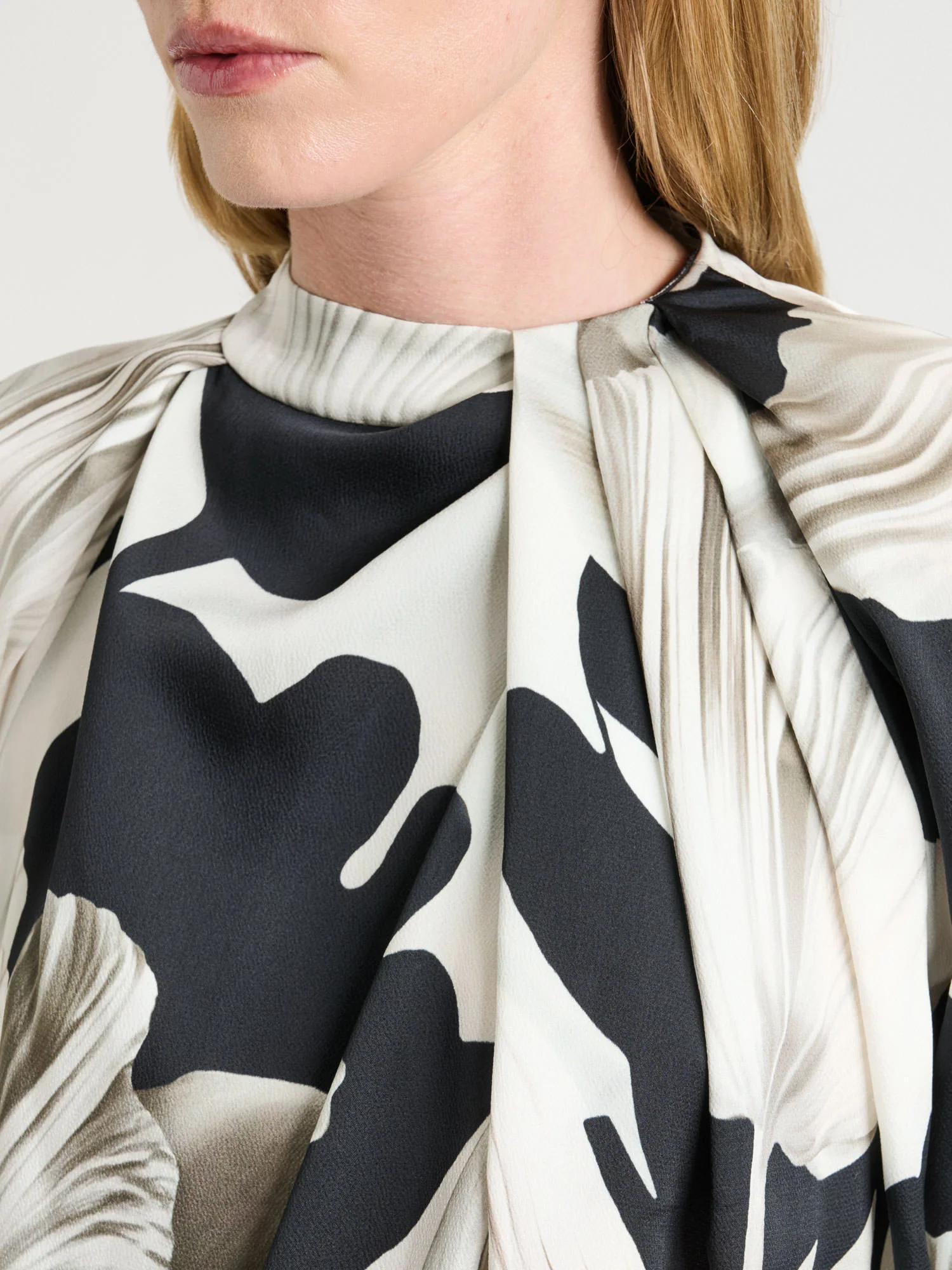 Baroque Hammered Satin Blouse - Image 3