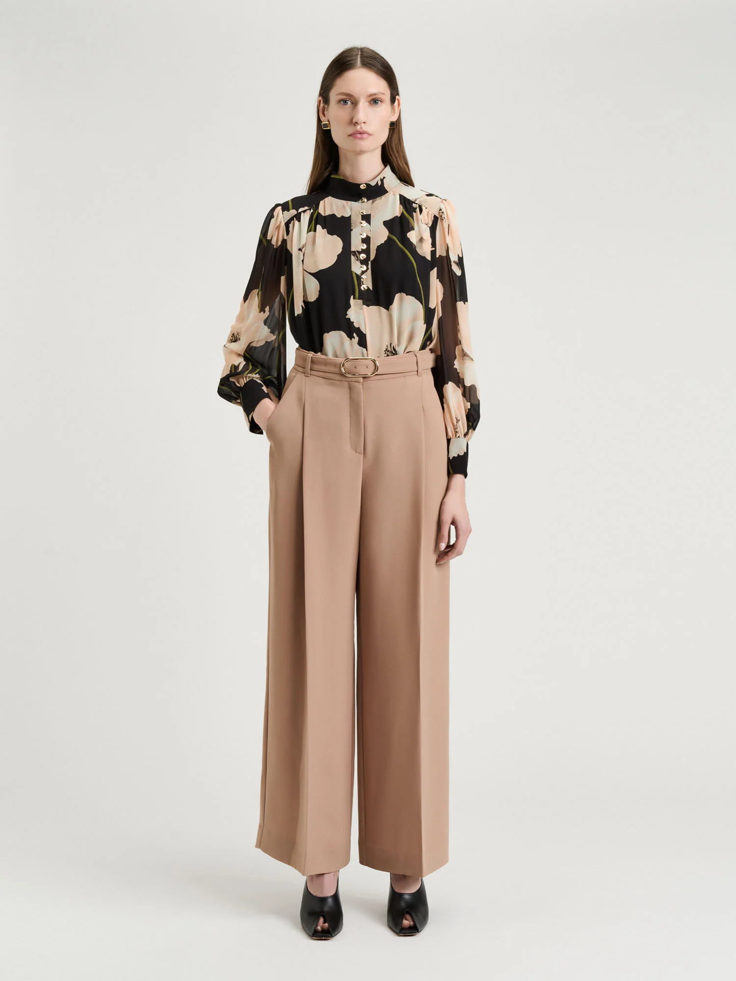 Blush Poppy Georgette Blouse