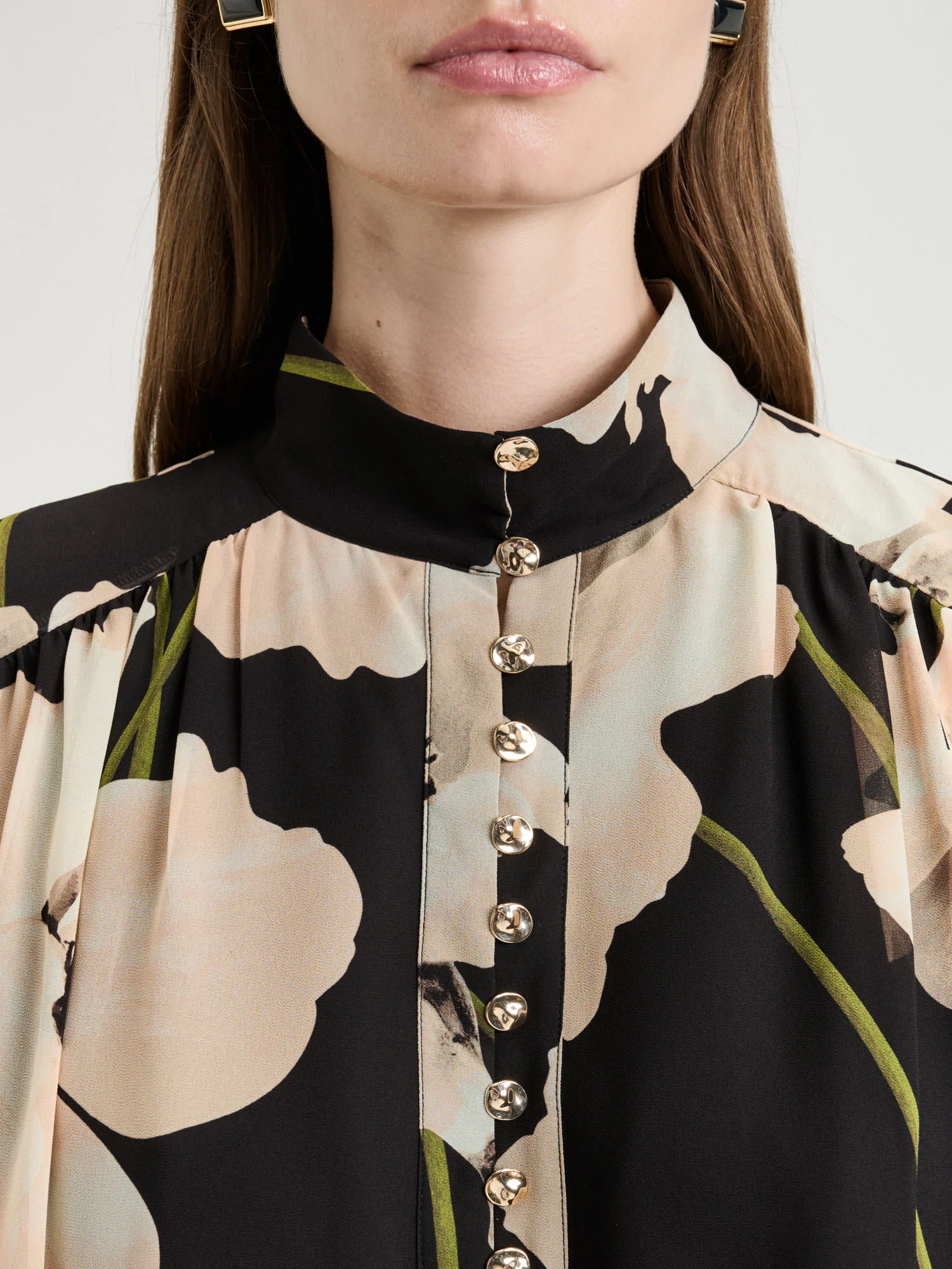 Blush Poppy Georgette Blouse - Image 3