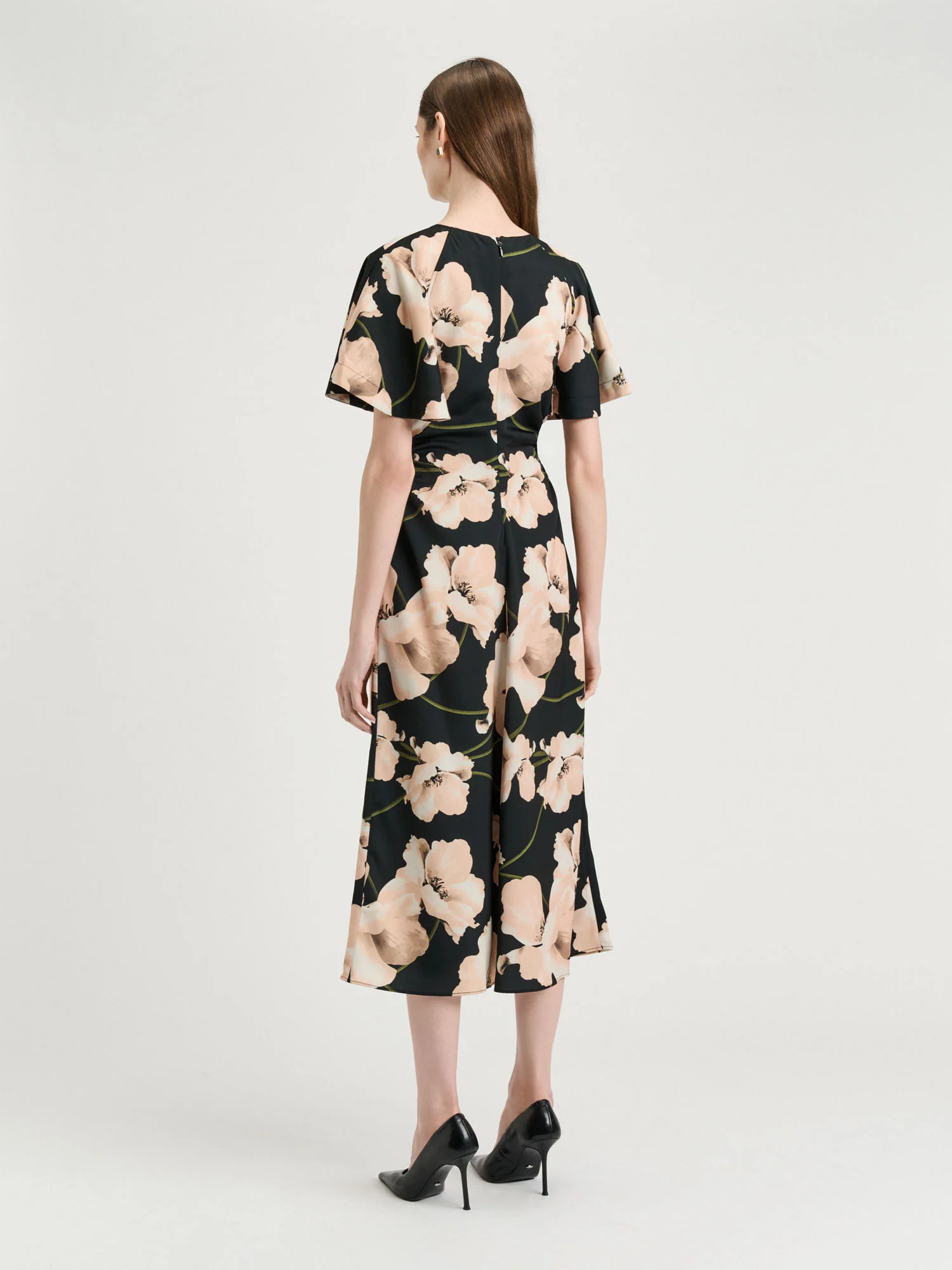 Blush Poppy Satin Back Crepe Dress - Image 4