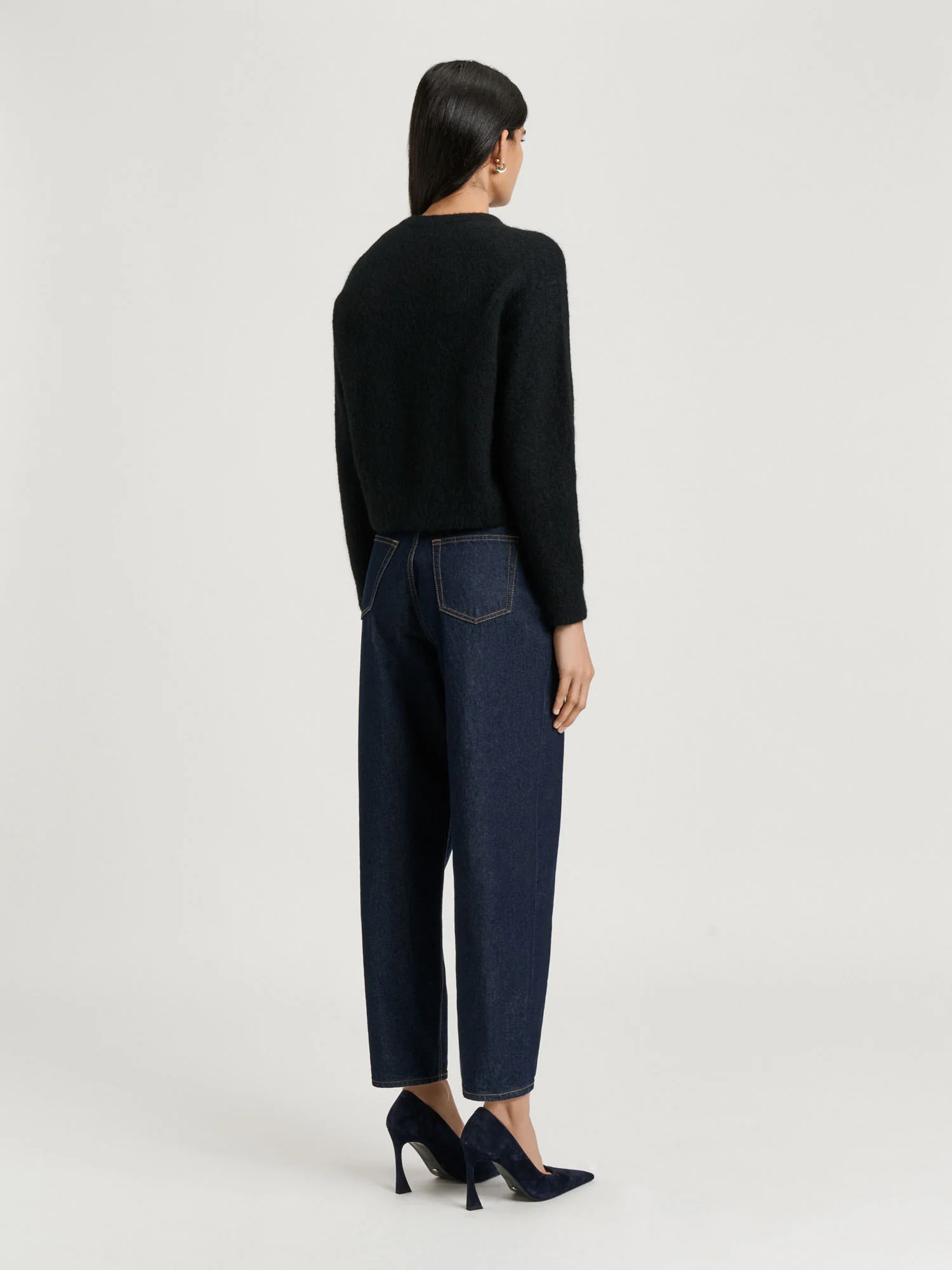Brushed Alpaca Wool Blend Cardigan - Image 3