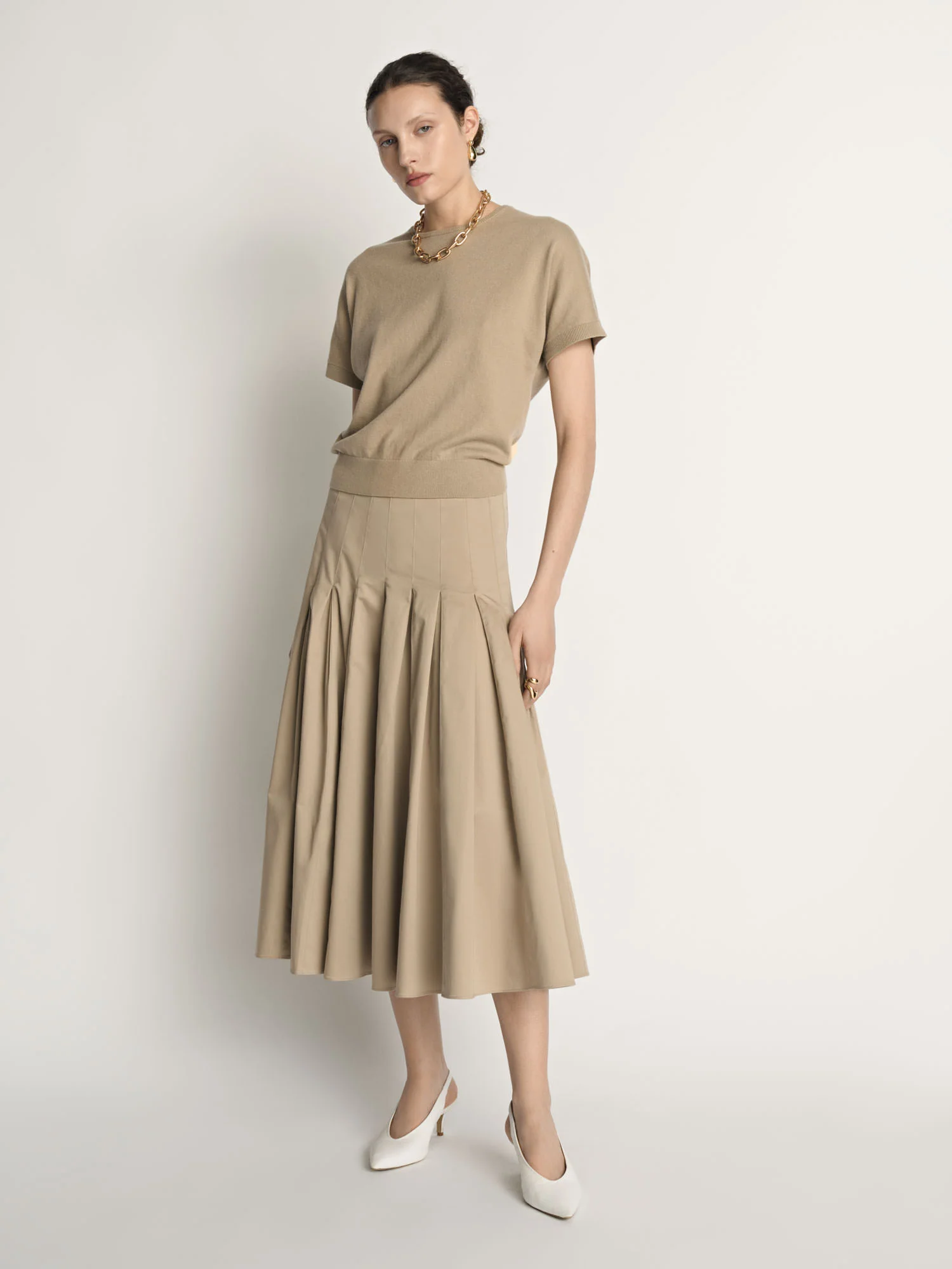 Cotton Cashmere Knit Tee - Image 2