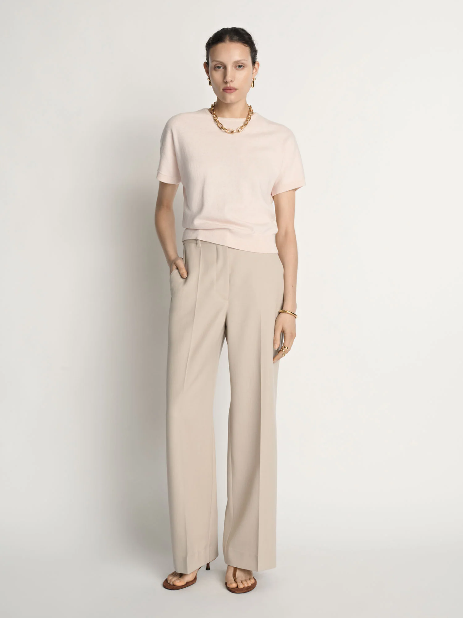 Cotton Cashmere Knit Tee - Image 2