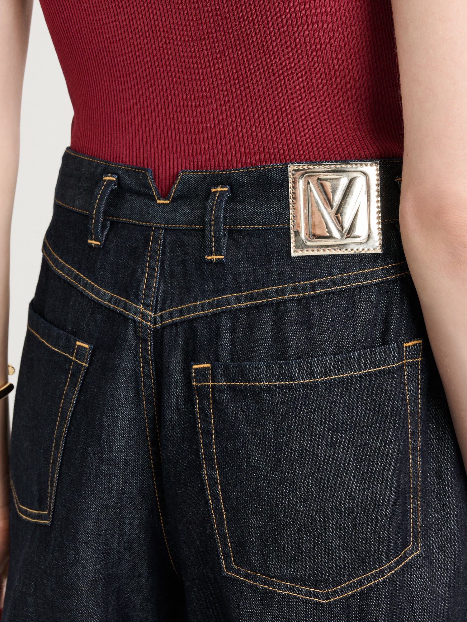 Cotton Lyocell Flared Jean - Image 4