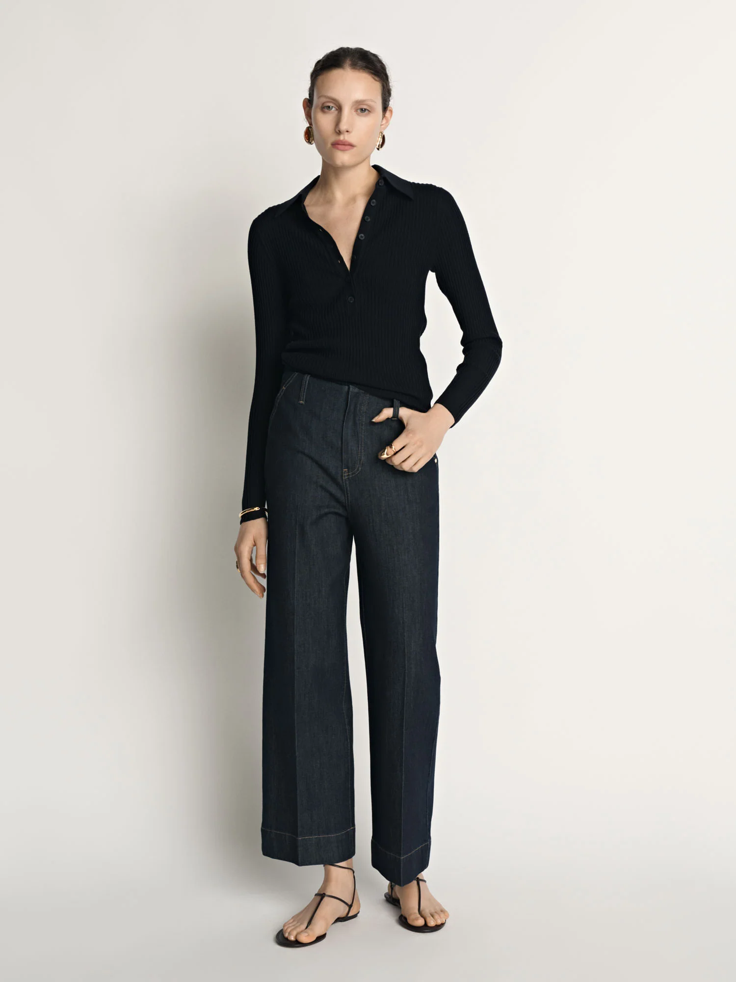 Cotton Silk Ribbed Polo - Image 2
