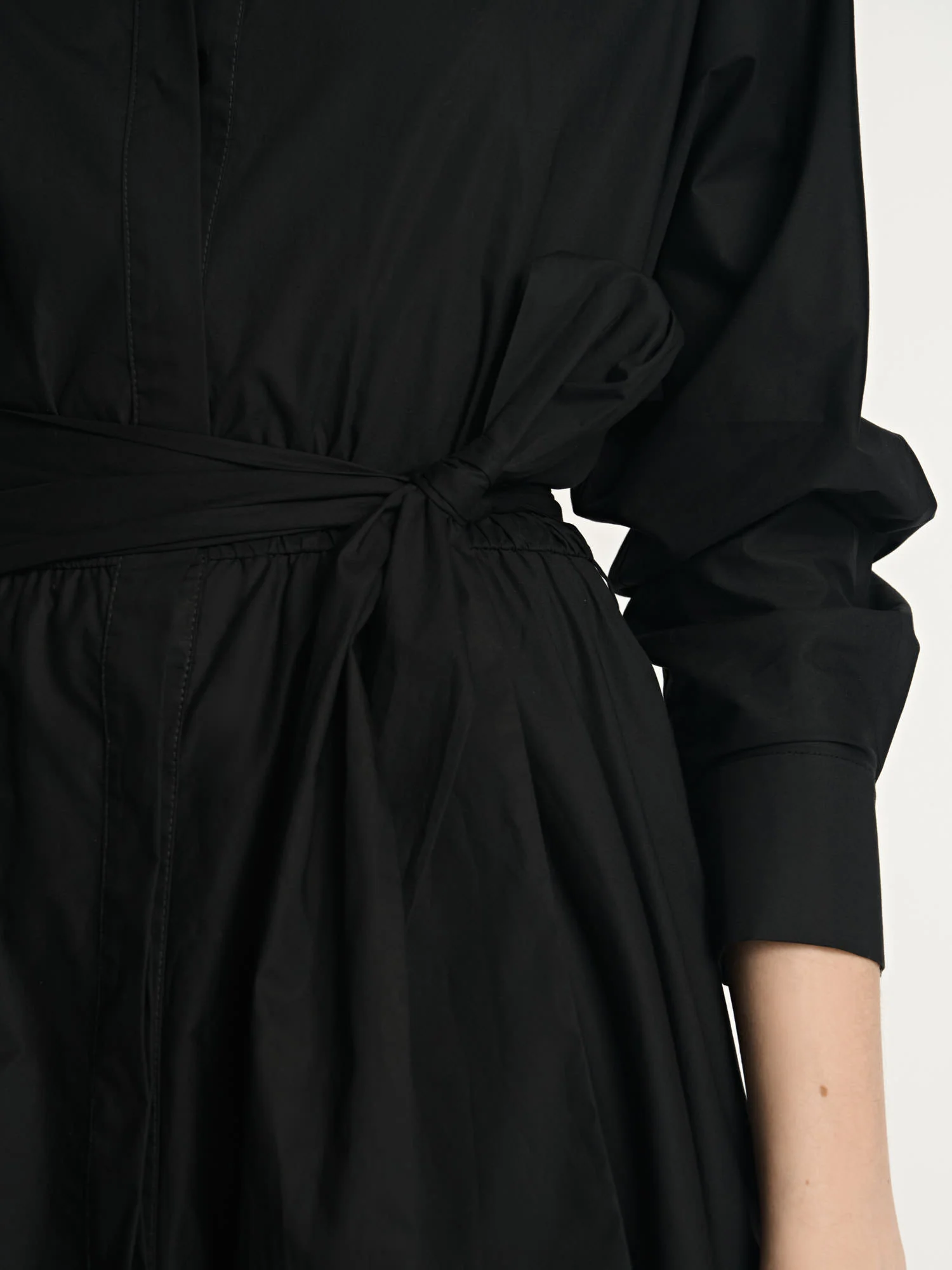 Cotton Tie Belt Shirtdress - Image 4