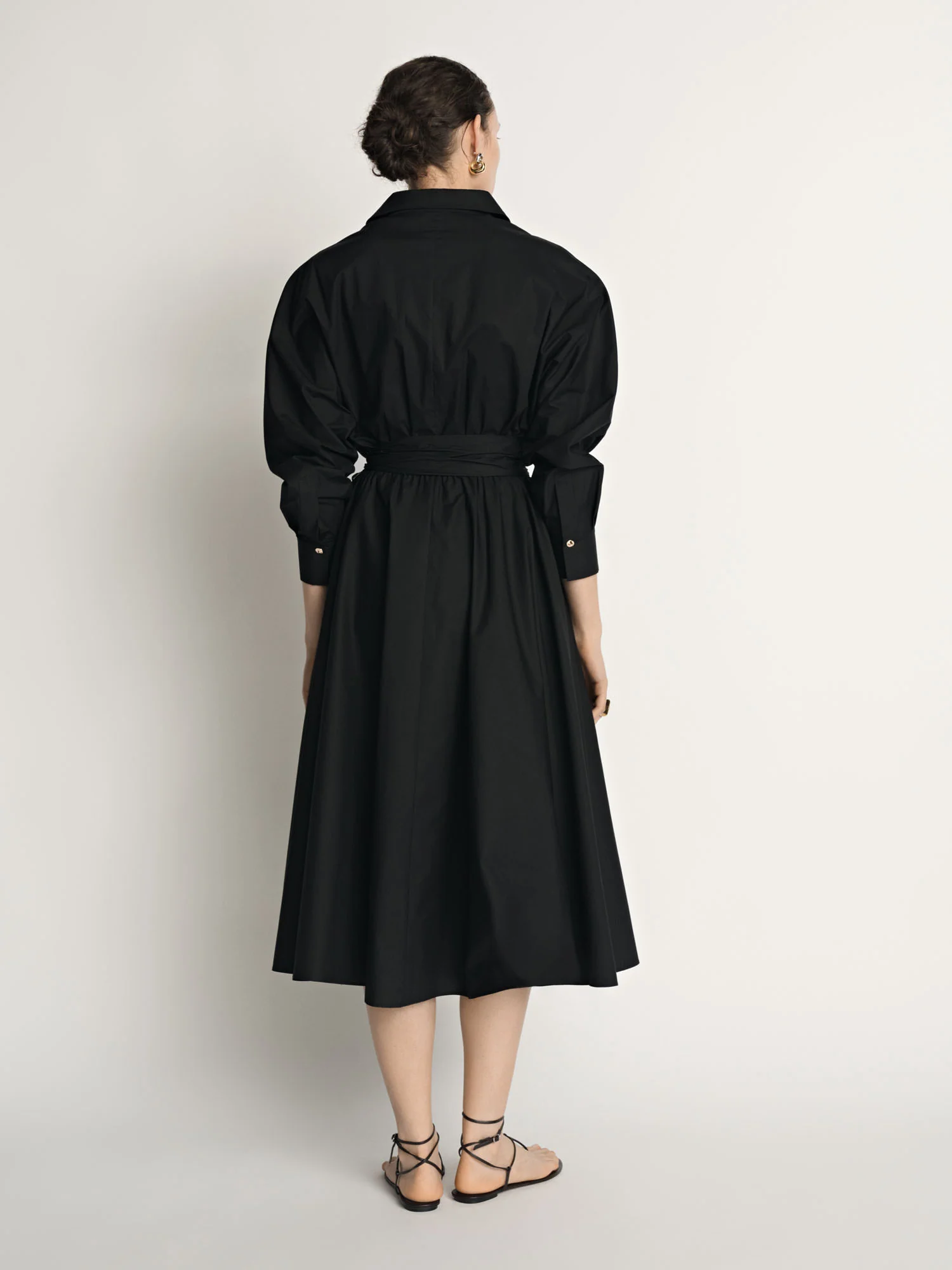Cotton Tie Belt Shirtdress - Image 5