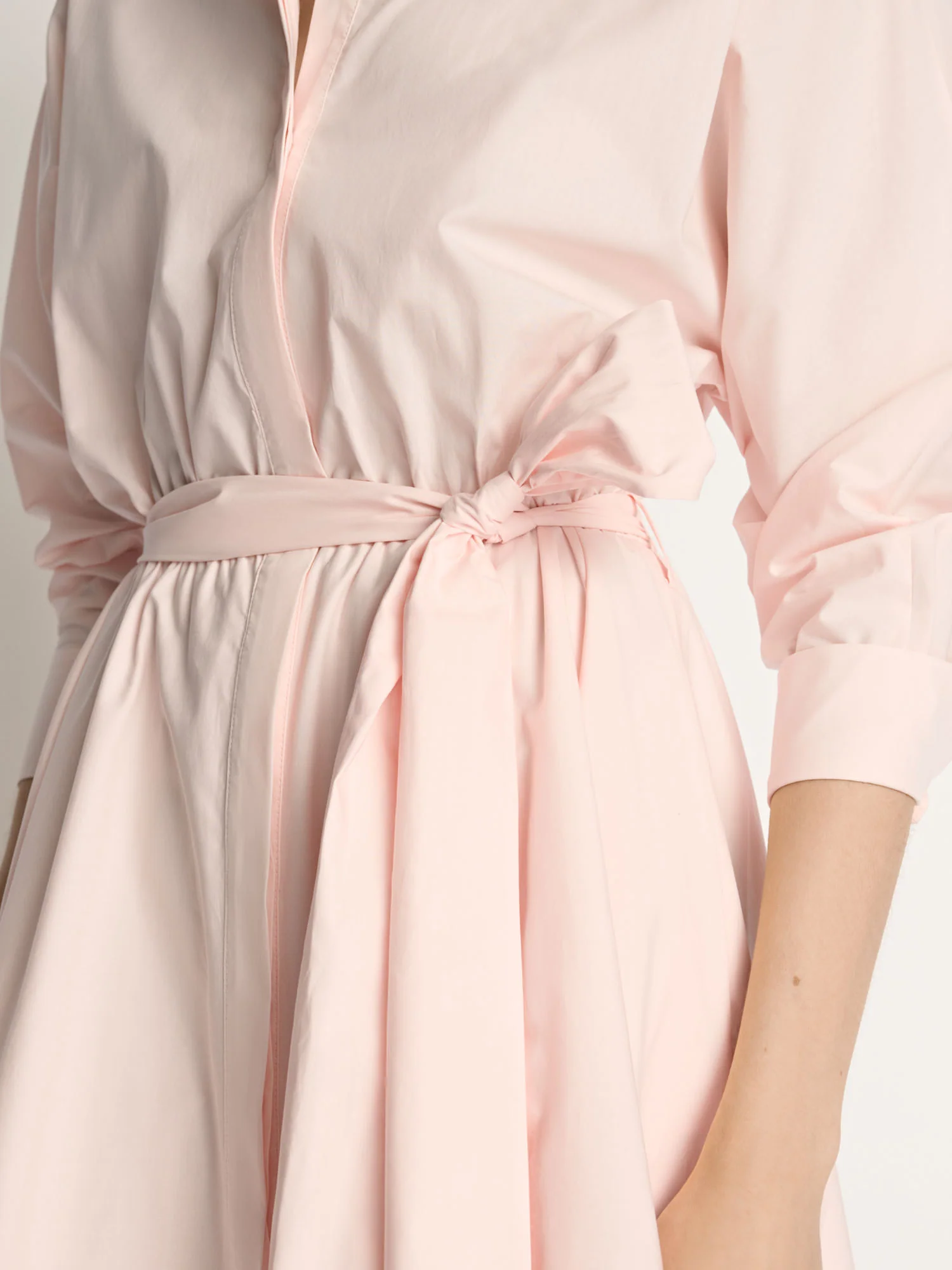 Cotton Tie Belt Shirtdress - Image 3