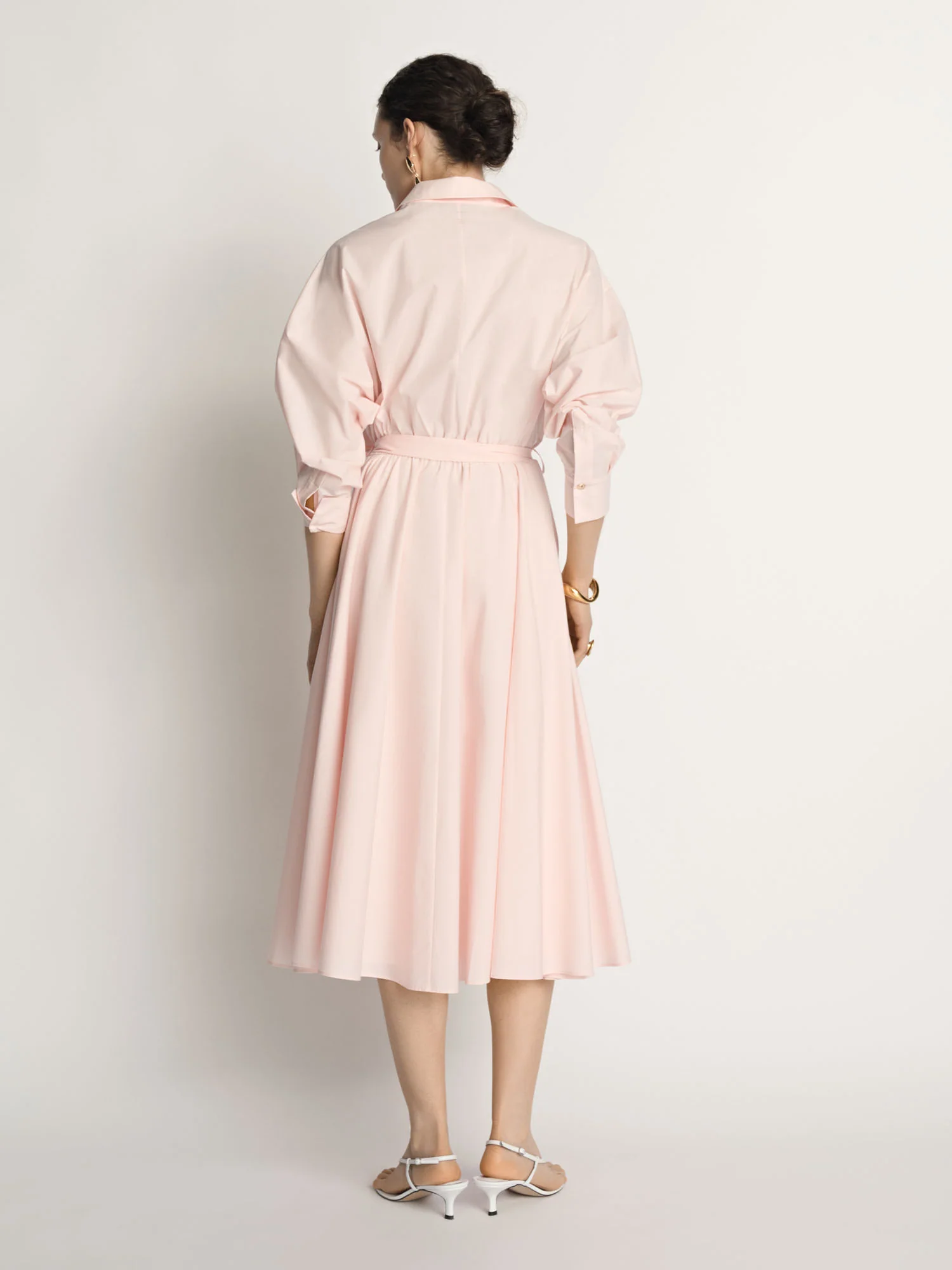 Cotton Tie Belt Shirtdress - Image 4