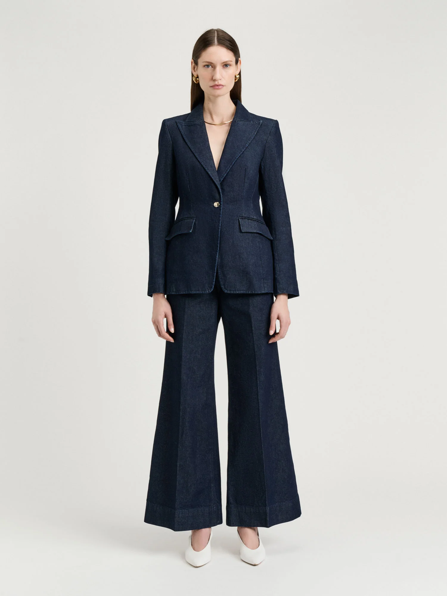 Dark Indigo Flared Jean - Image 3