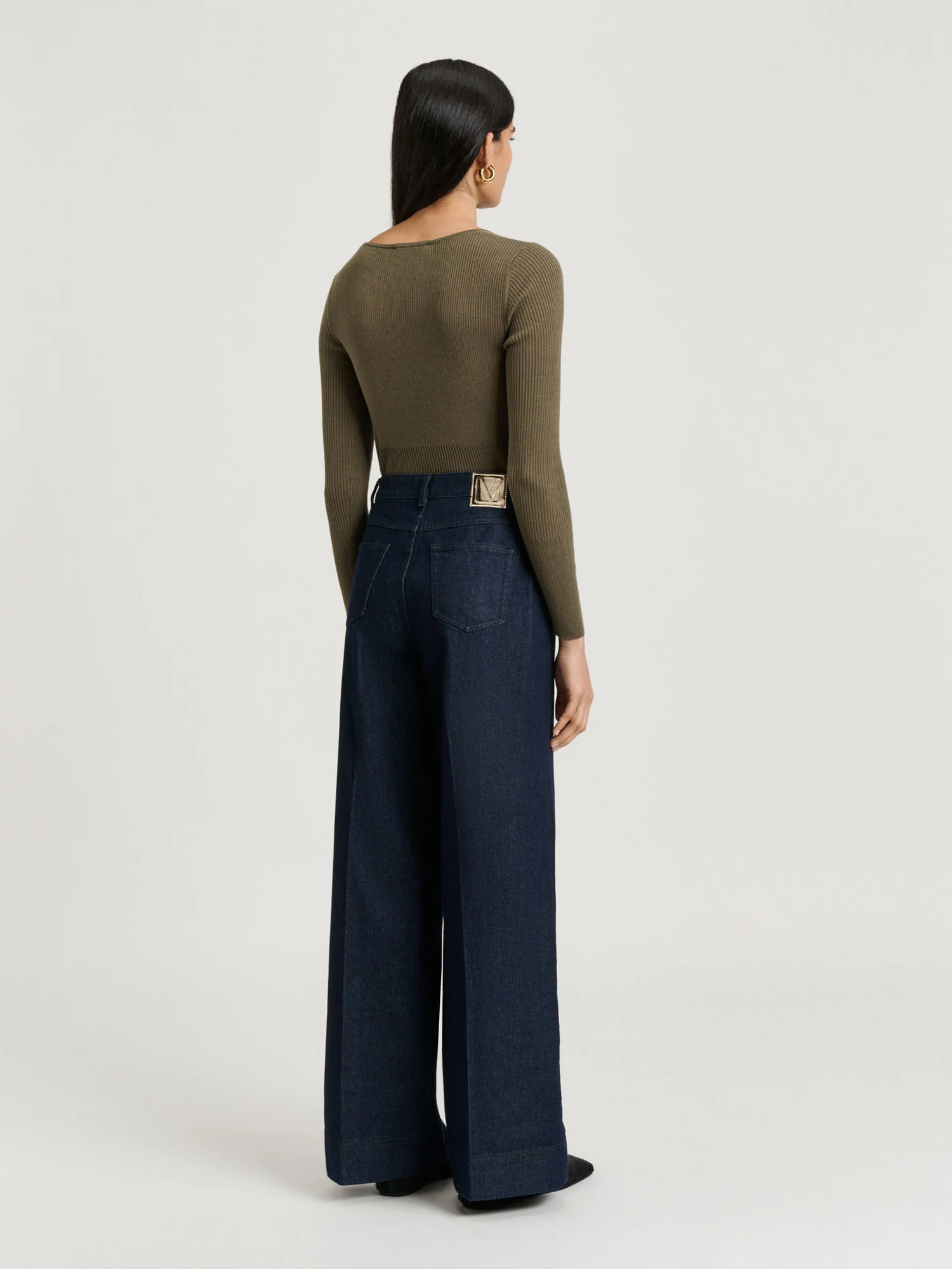 Dark Indigo Wide Leg Jean - Image 3