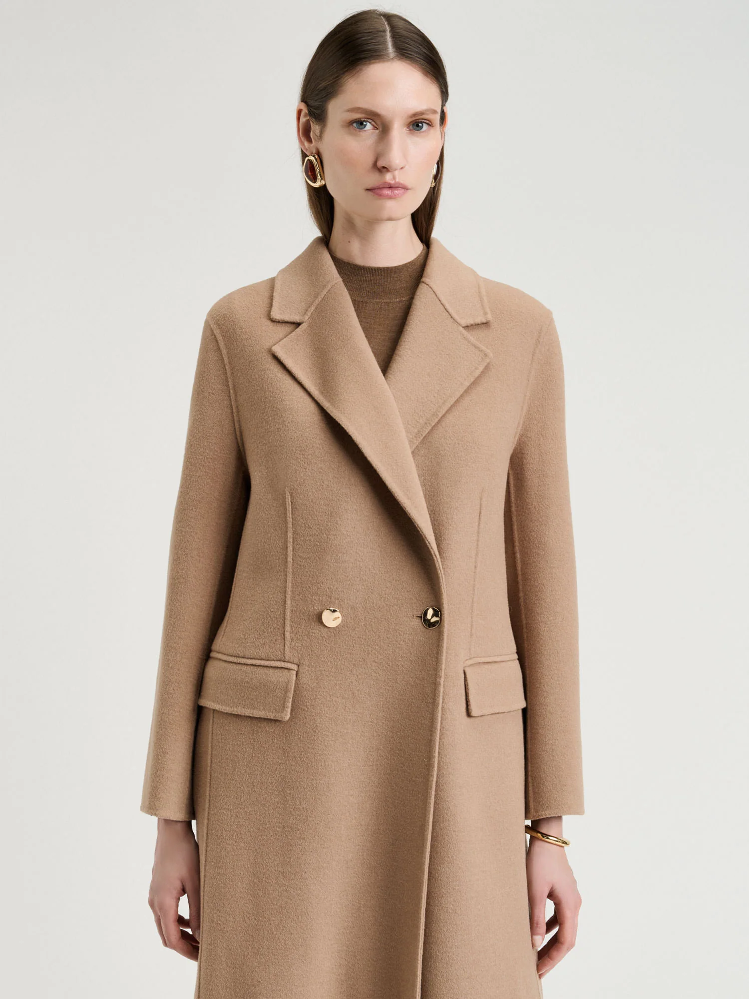 Double Faced Wool Long Coat - Image 3