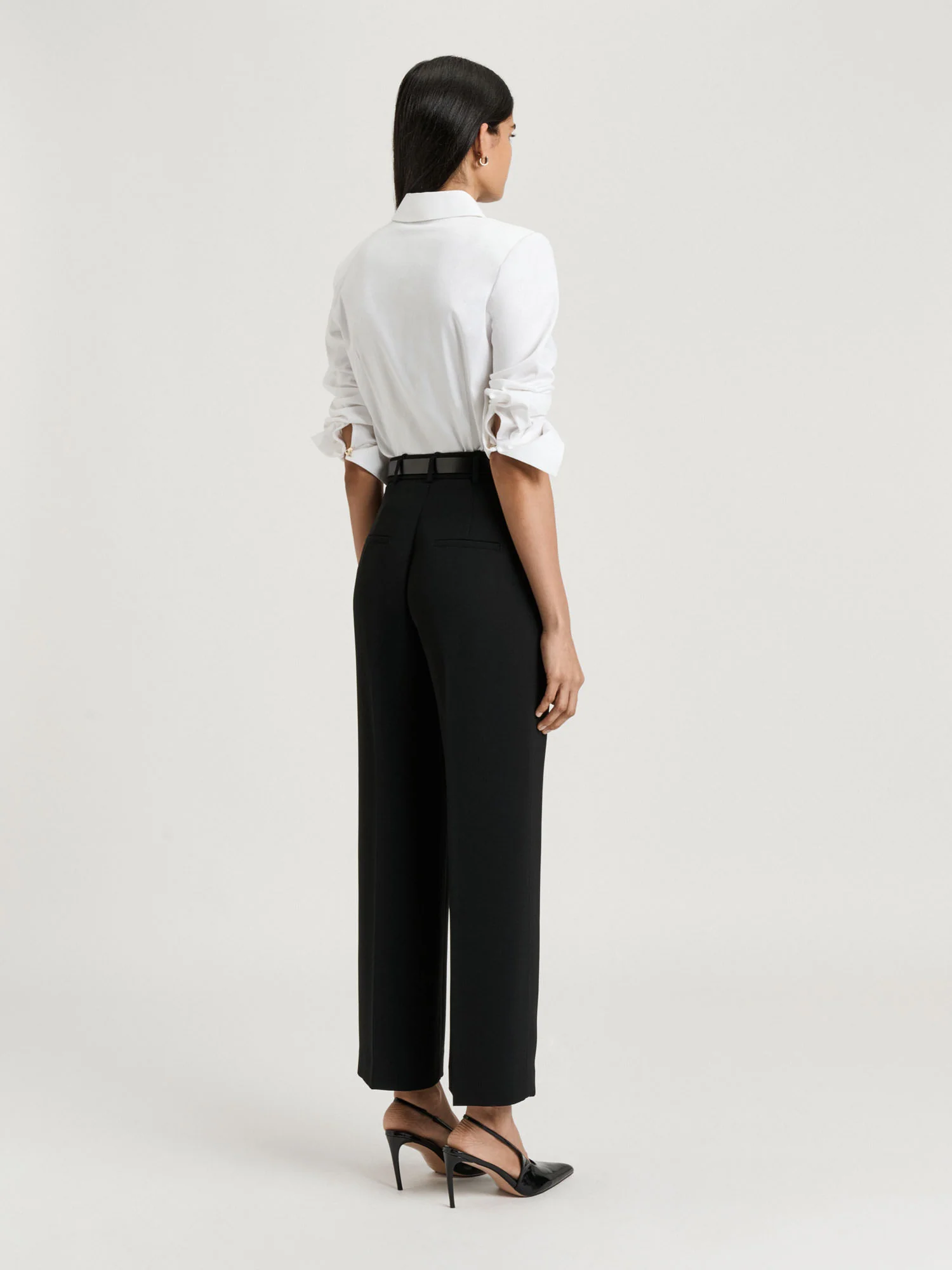 Double Weave Cropped Slim Pant - Image 4