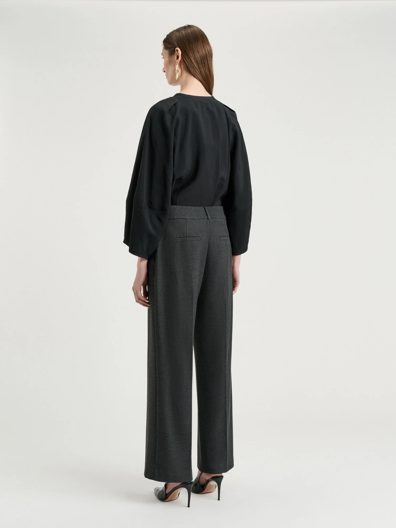 Drapey Modal Blend Lantern Sleeve Shirt - Image 4
