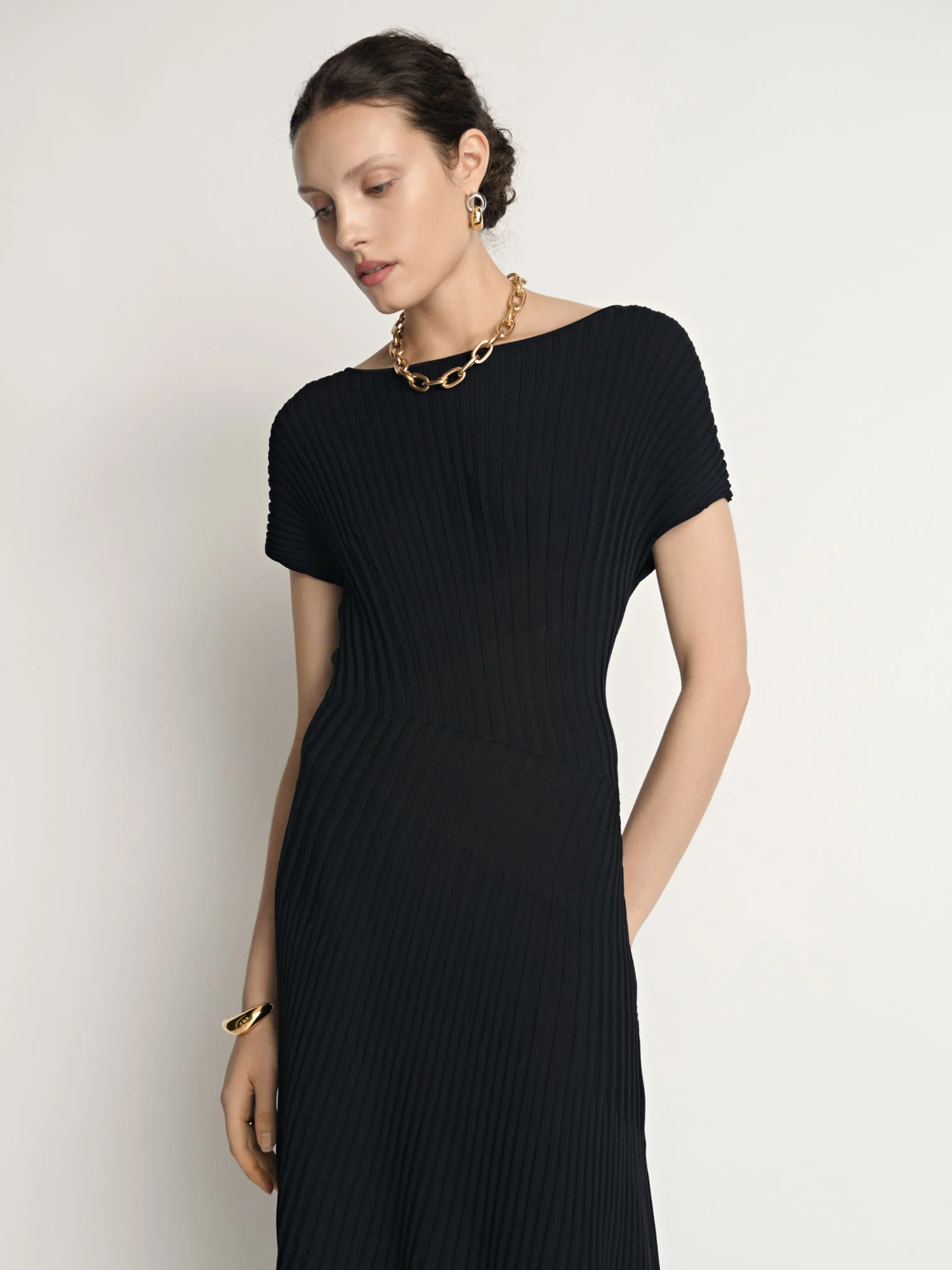 Engineered Ribbed Knit Dress - Image 2