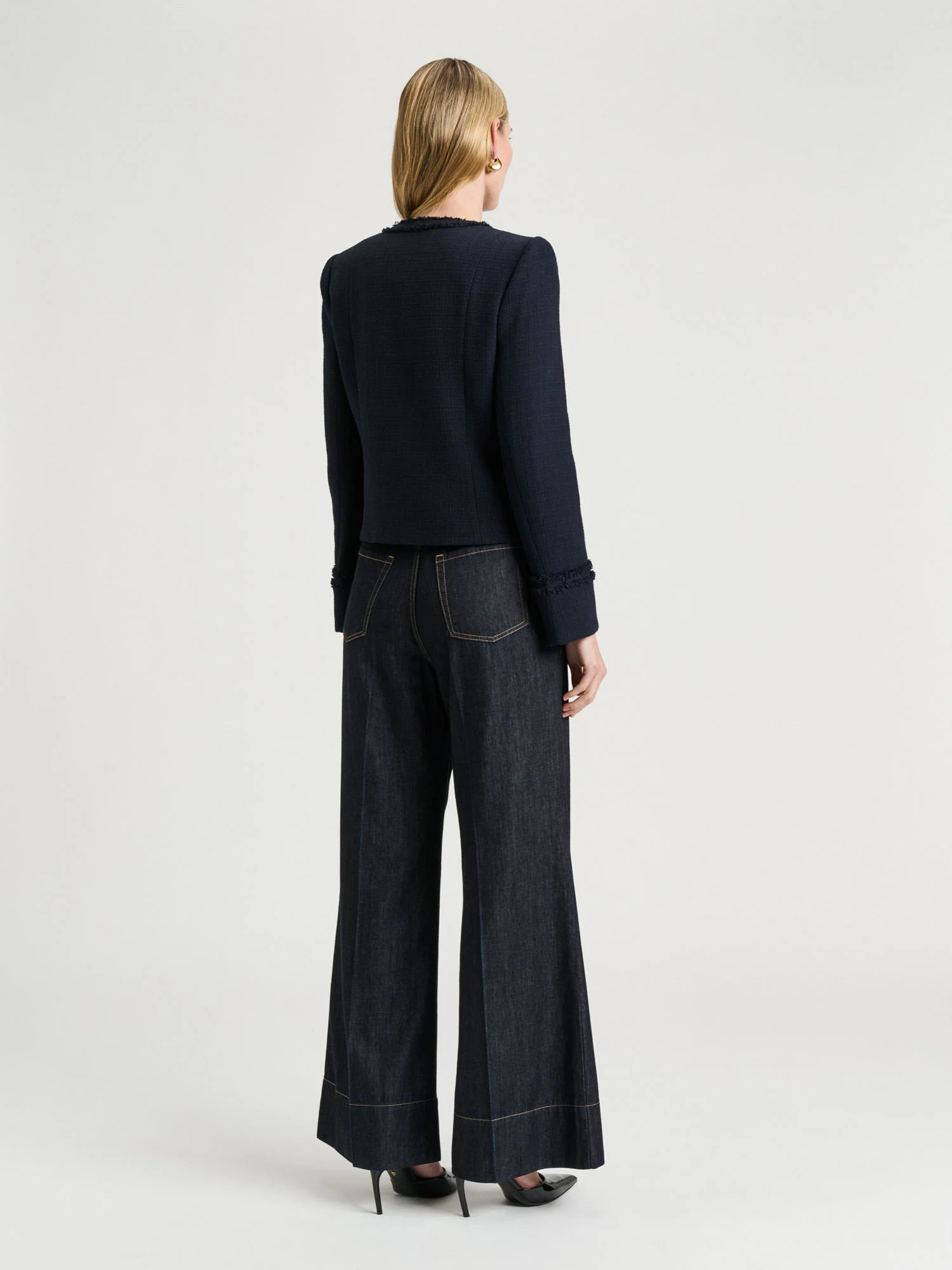 European Check Tweed Jacket - Image 4