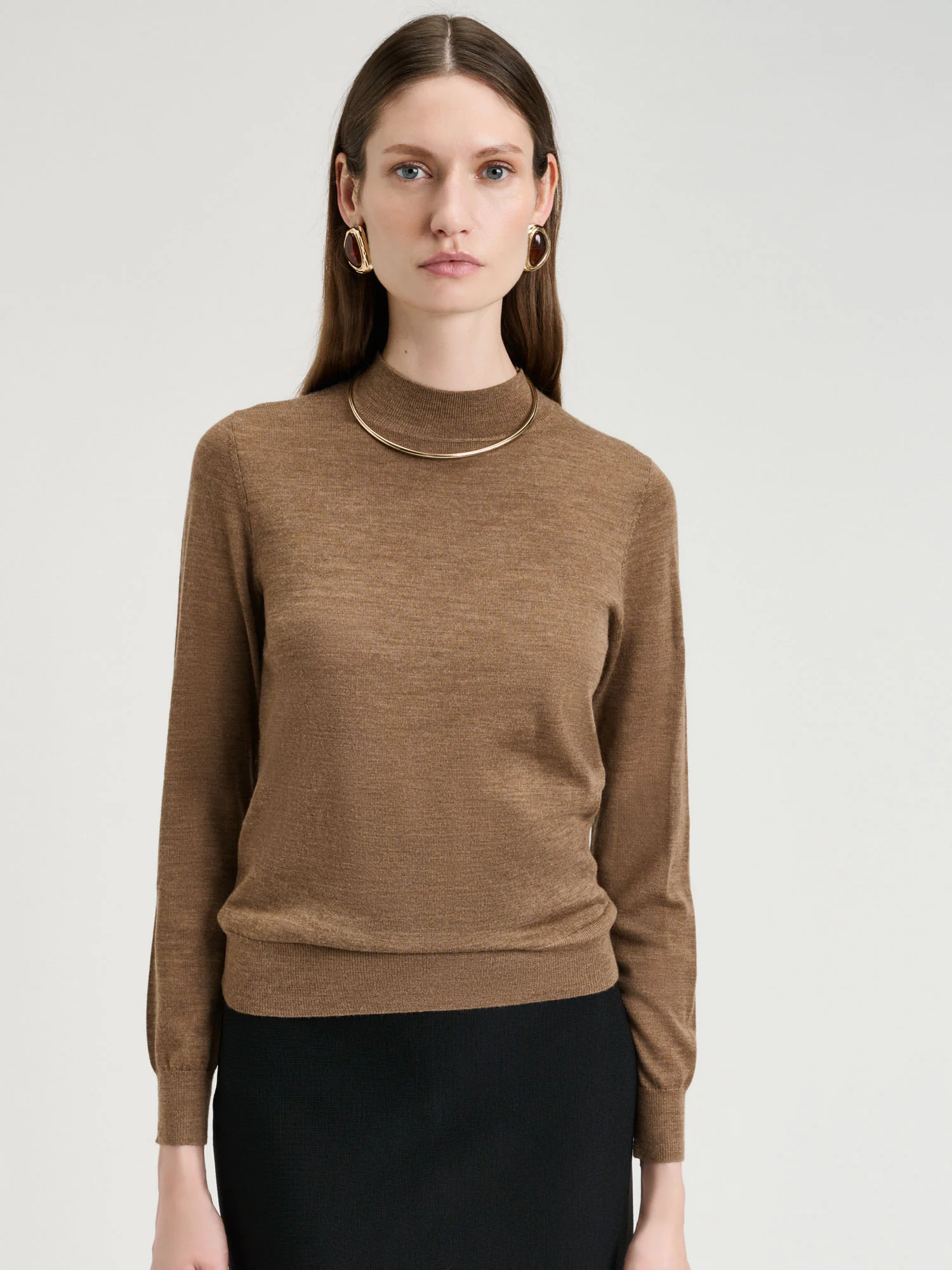 Fine Gauge Long Sleeve Mock Neck - Image 5