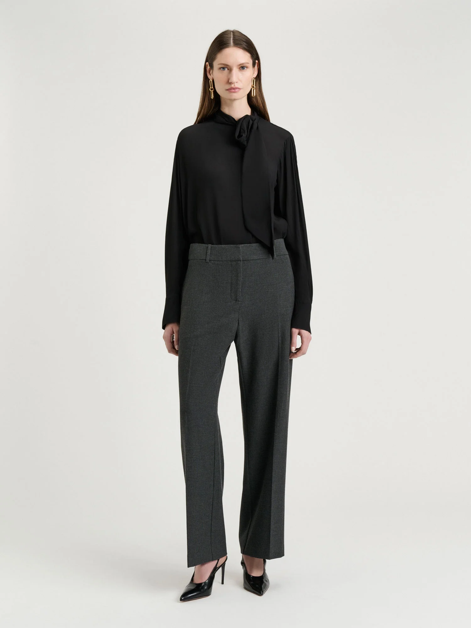 Georgette Scarf Neck Blouse