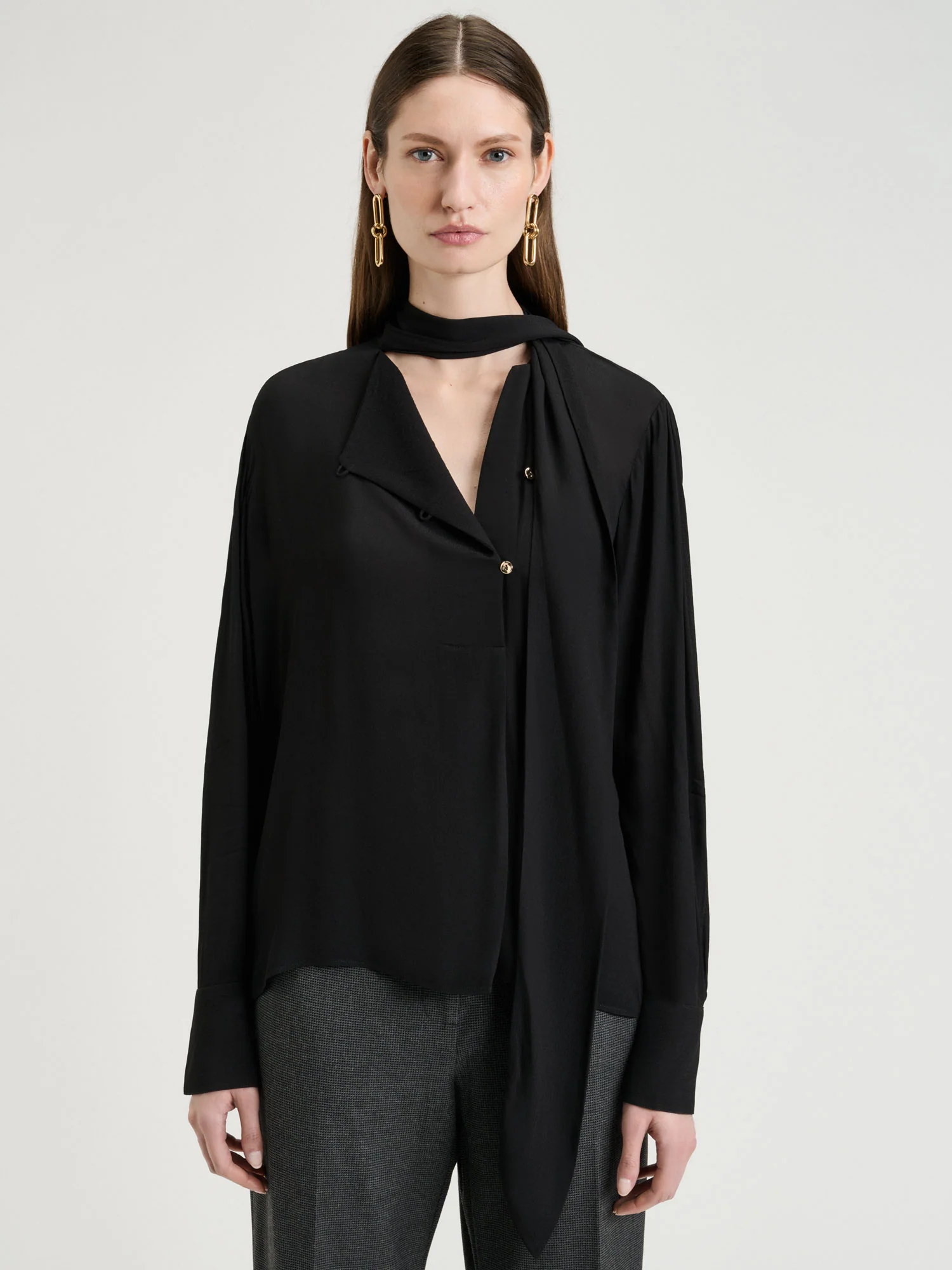 Georgette Scarf Neck Blouse - Image 2
