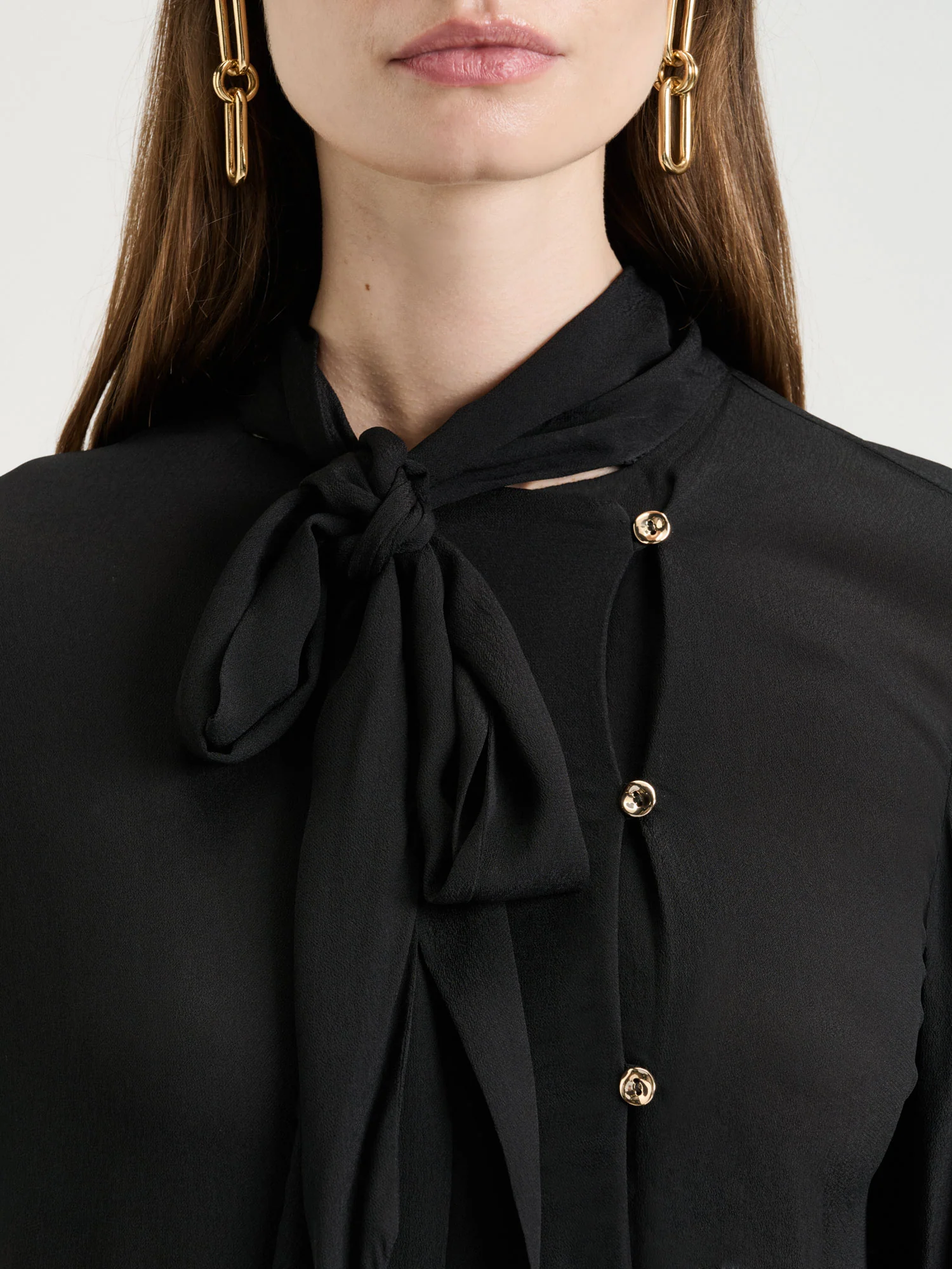 Georgette Scarf Neck Blouse - Image 4