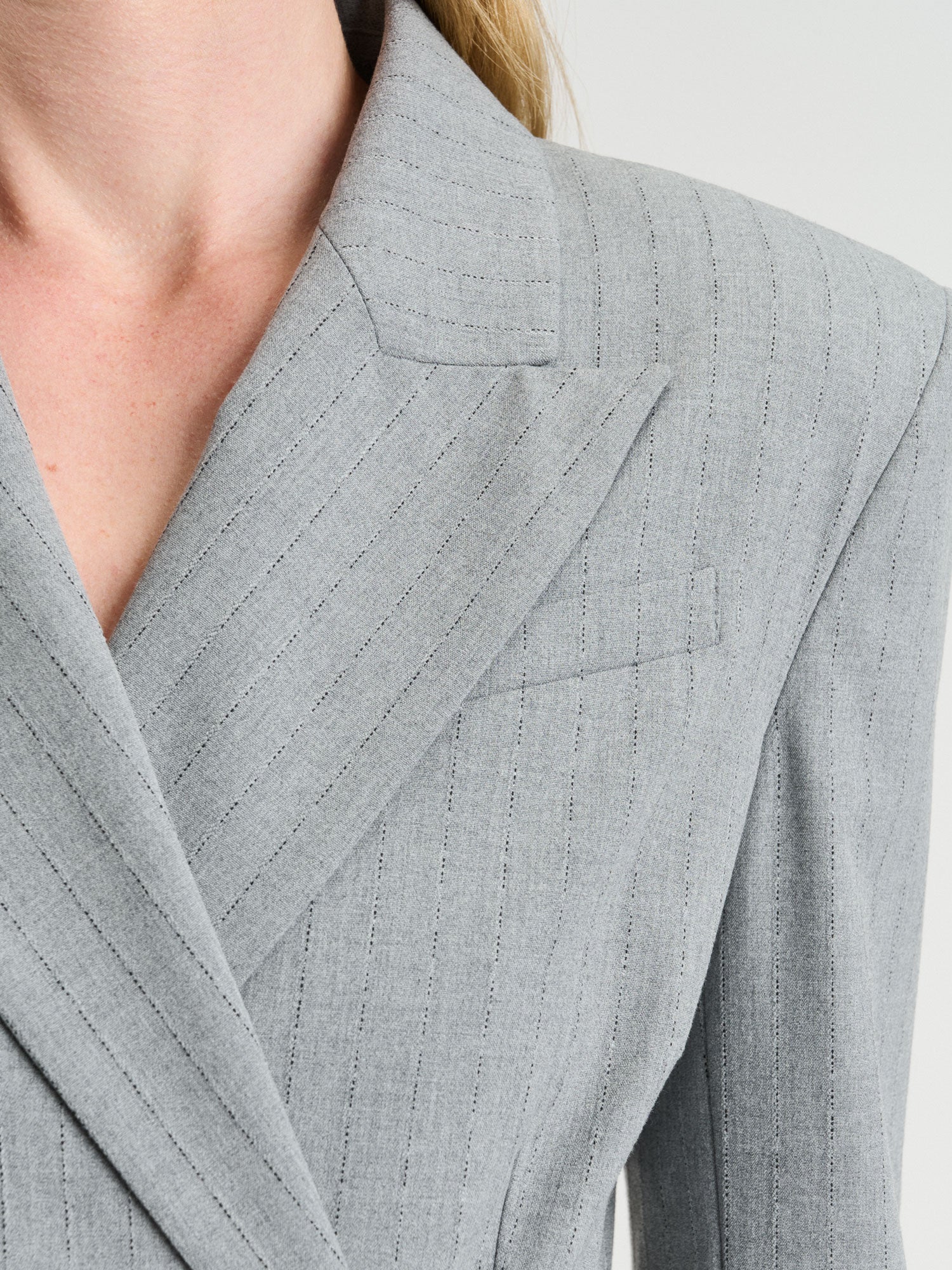 Grey Pinstripe Jumpsuit - Image 3