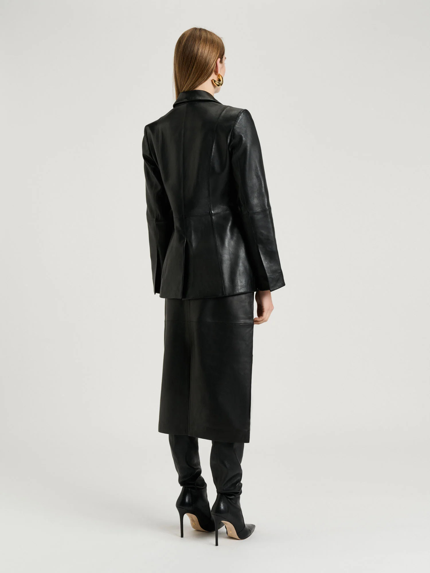 Leather Fitted Blazer - Image 10