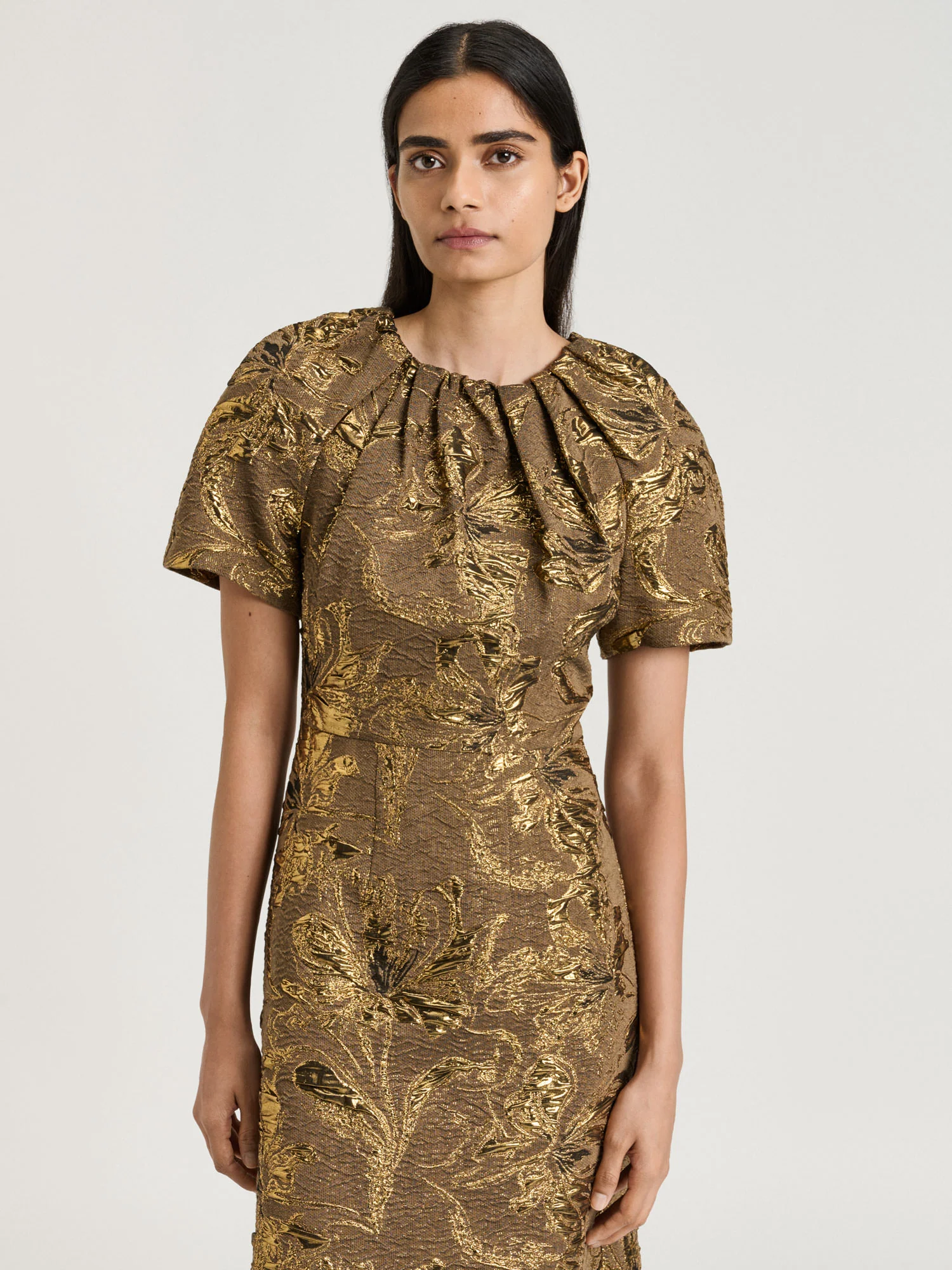 Lurex Jacquard Midi Dress - Image 2