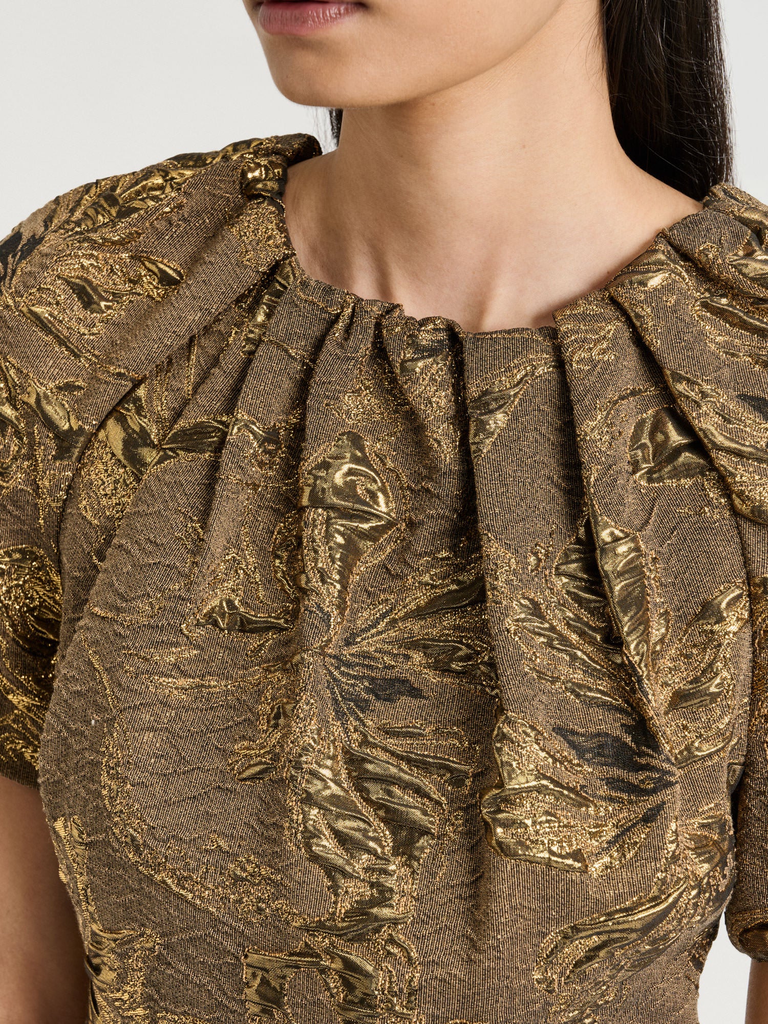 Lurex Jacquard Midi Dress - Image 3