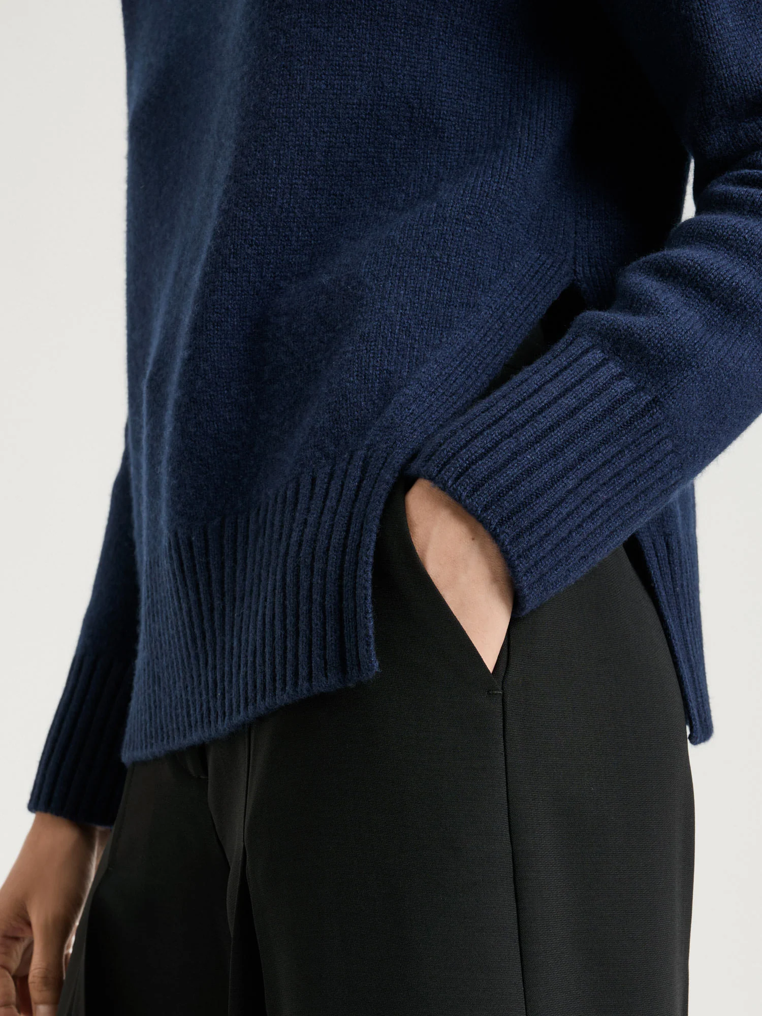 Merino Cashmere Blend Oversized Funnel Neck Sweater - Image 14