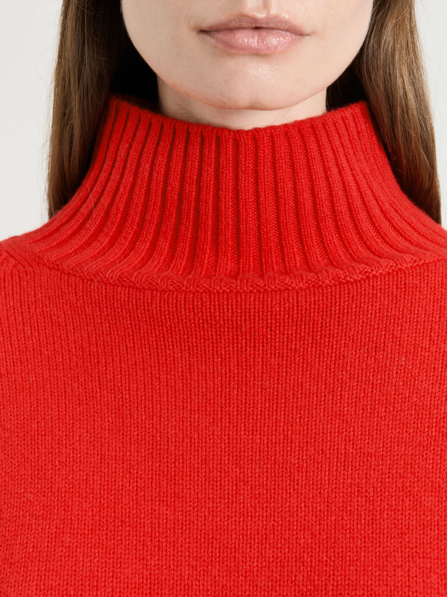 Merino Cashmere Blend Oversized Funnel Neck Sweater - Image 3