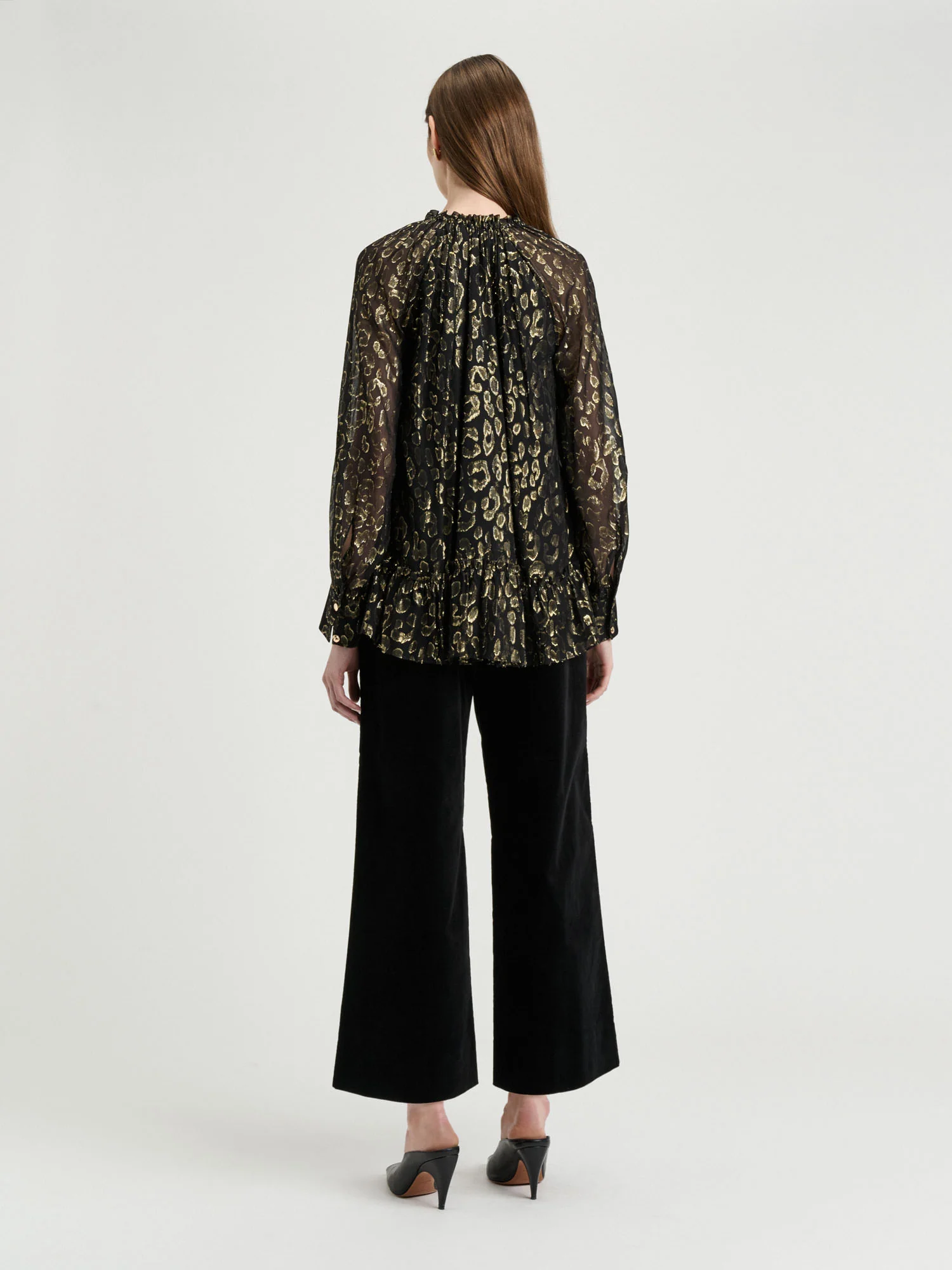 Metallic Jacquard Georgette Blouse - Image 6