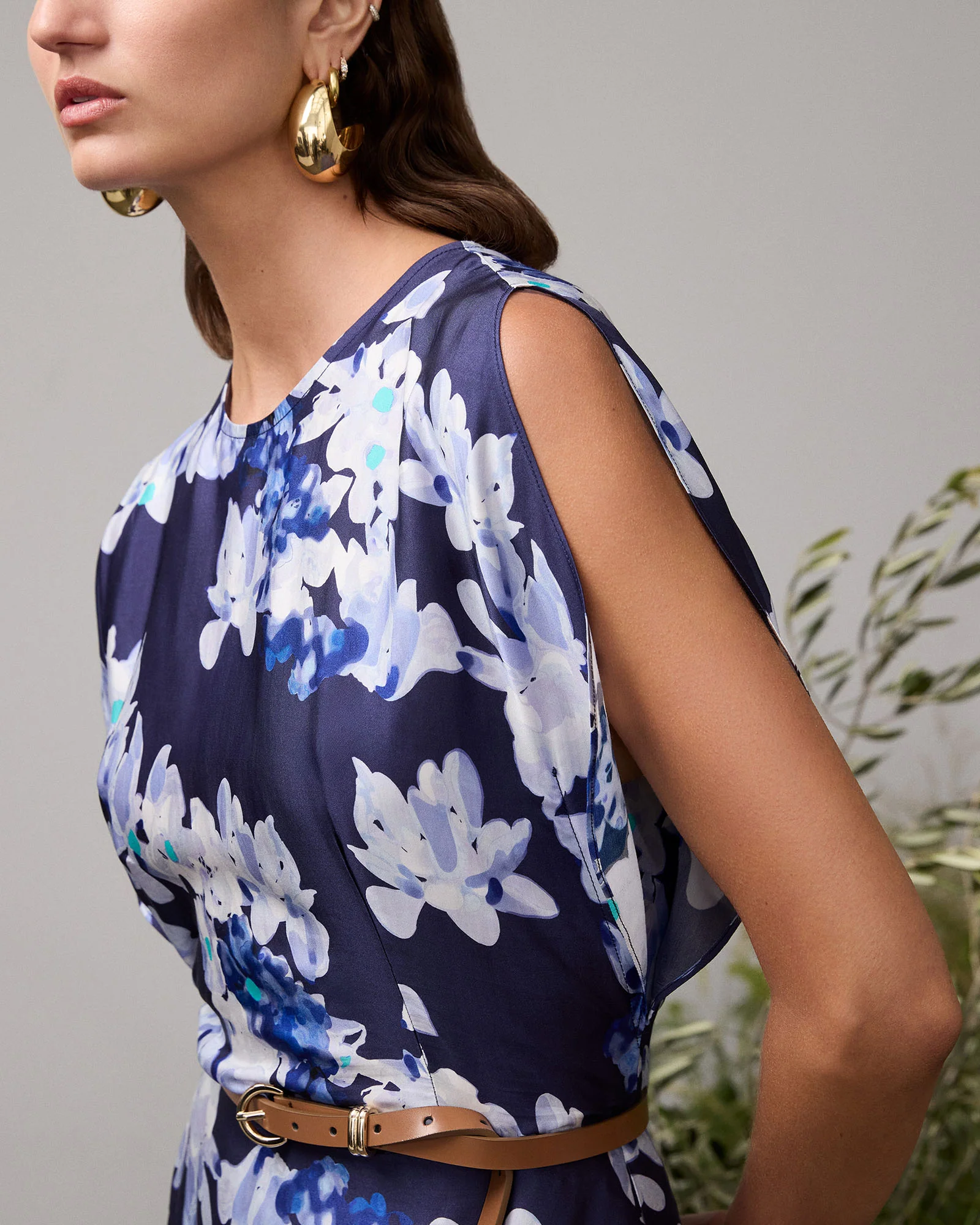 Midnight Climbing Vine Satin Top - Image 8