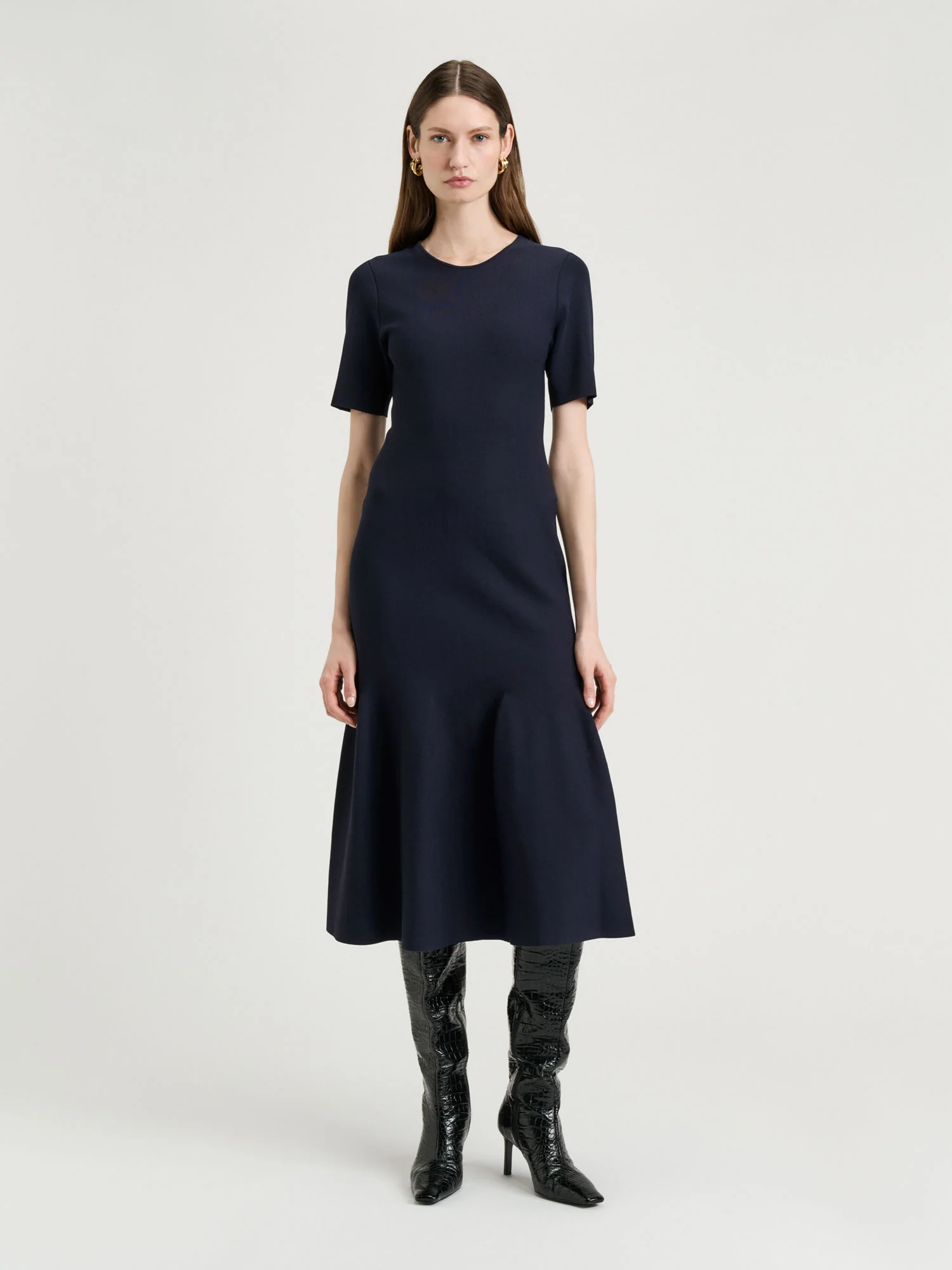 Milano Fluted Midi Dress