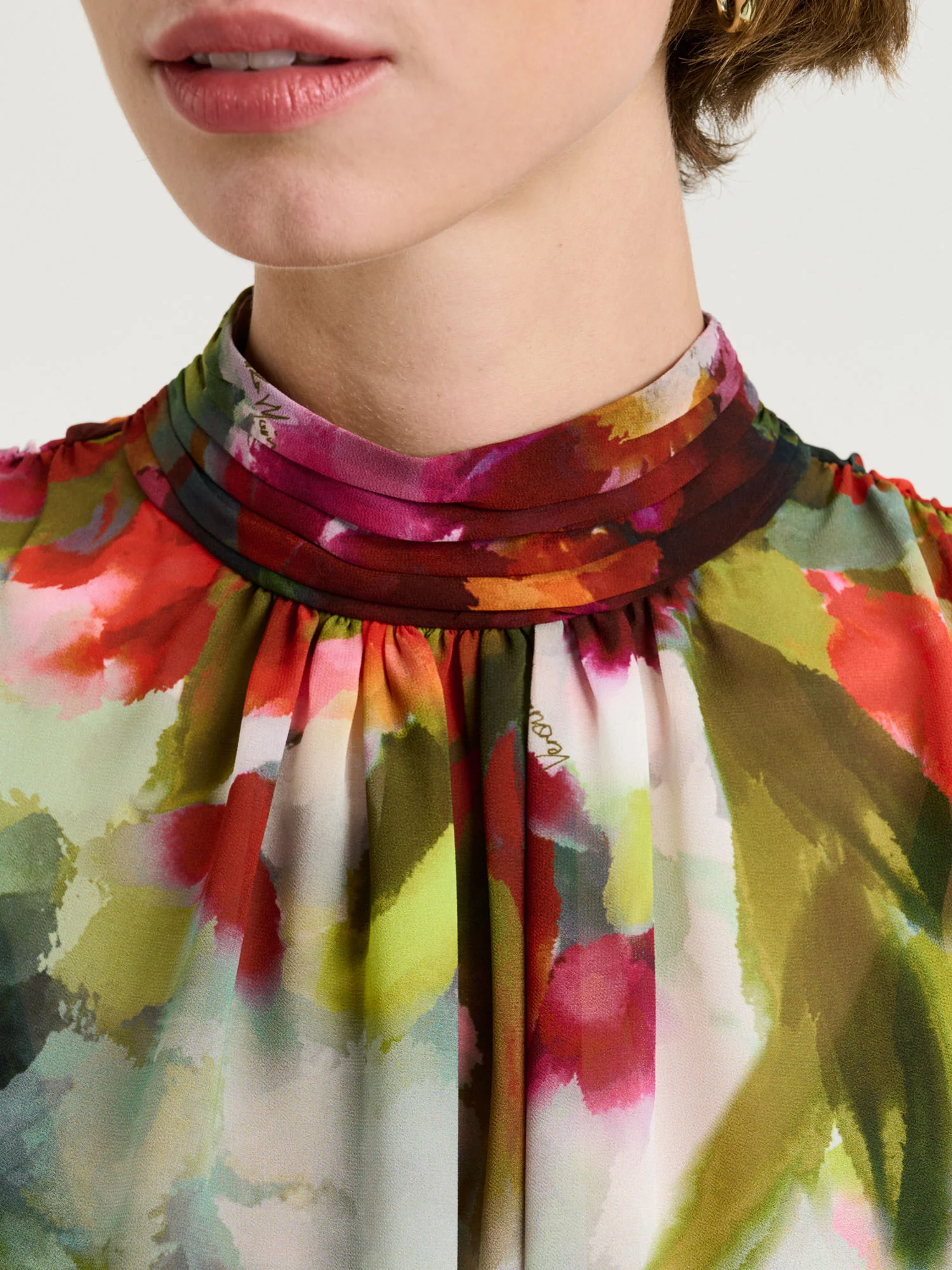 Painterly Bloom Georgette Blouse - Image 4