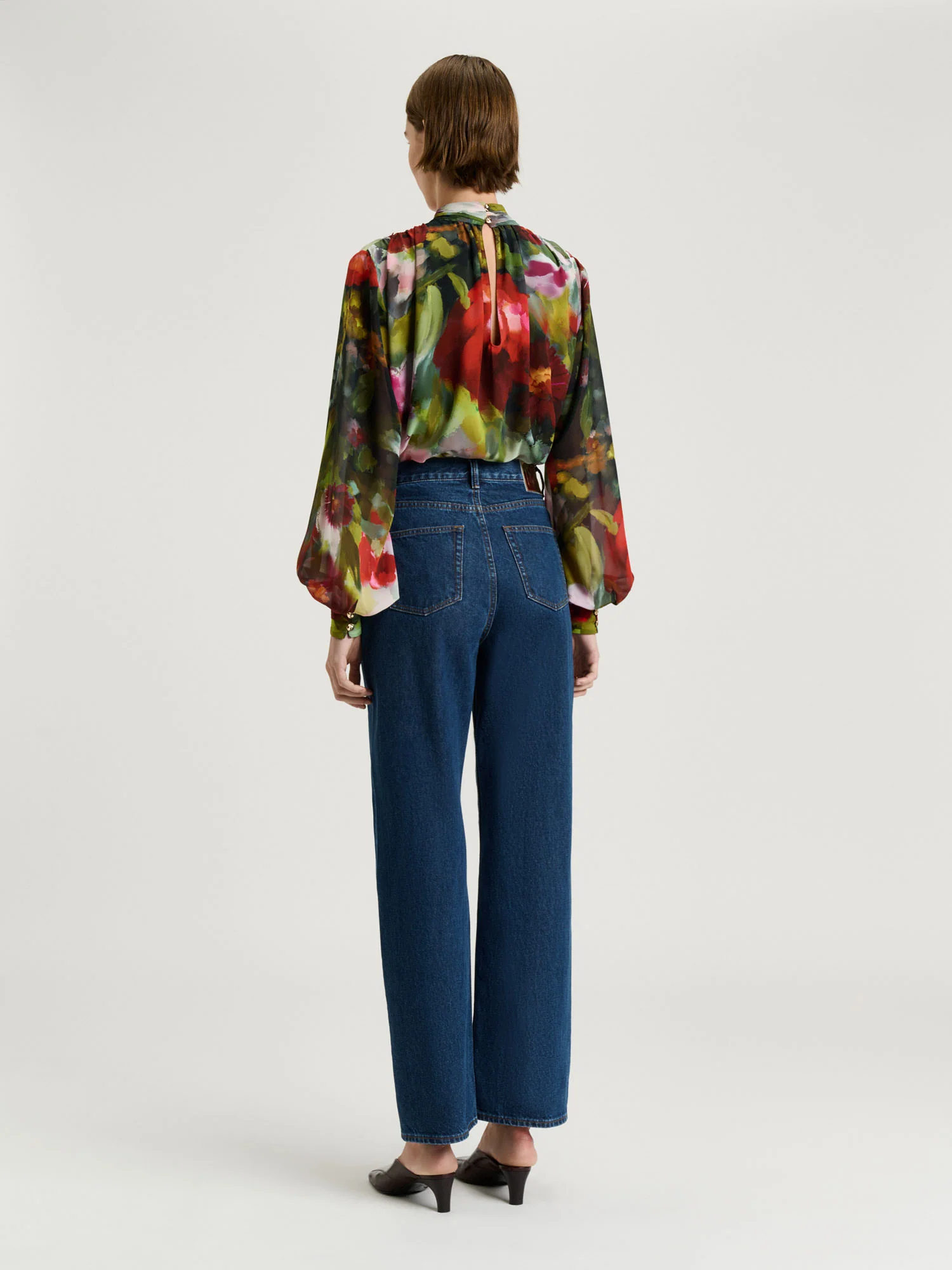 Painterly Bloom Georgette Blouse - Image 6