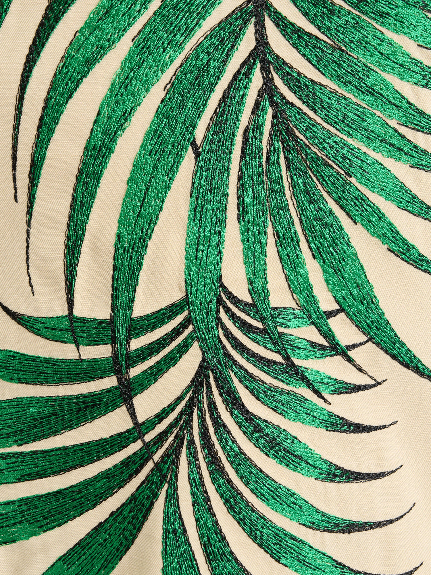 Palm Embroidery Strapless Maxi Dress - Image 4