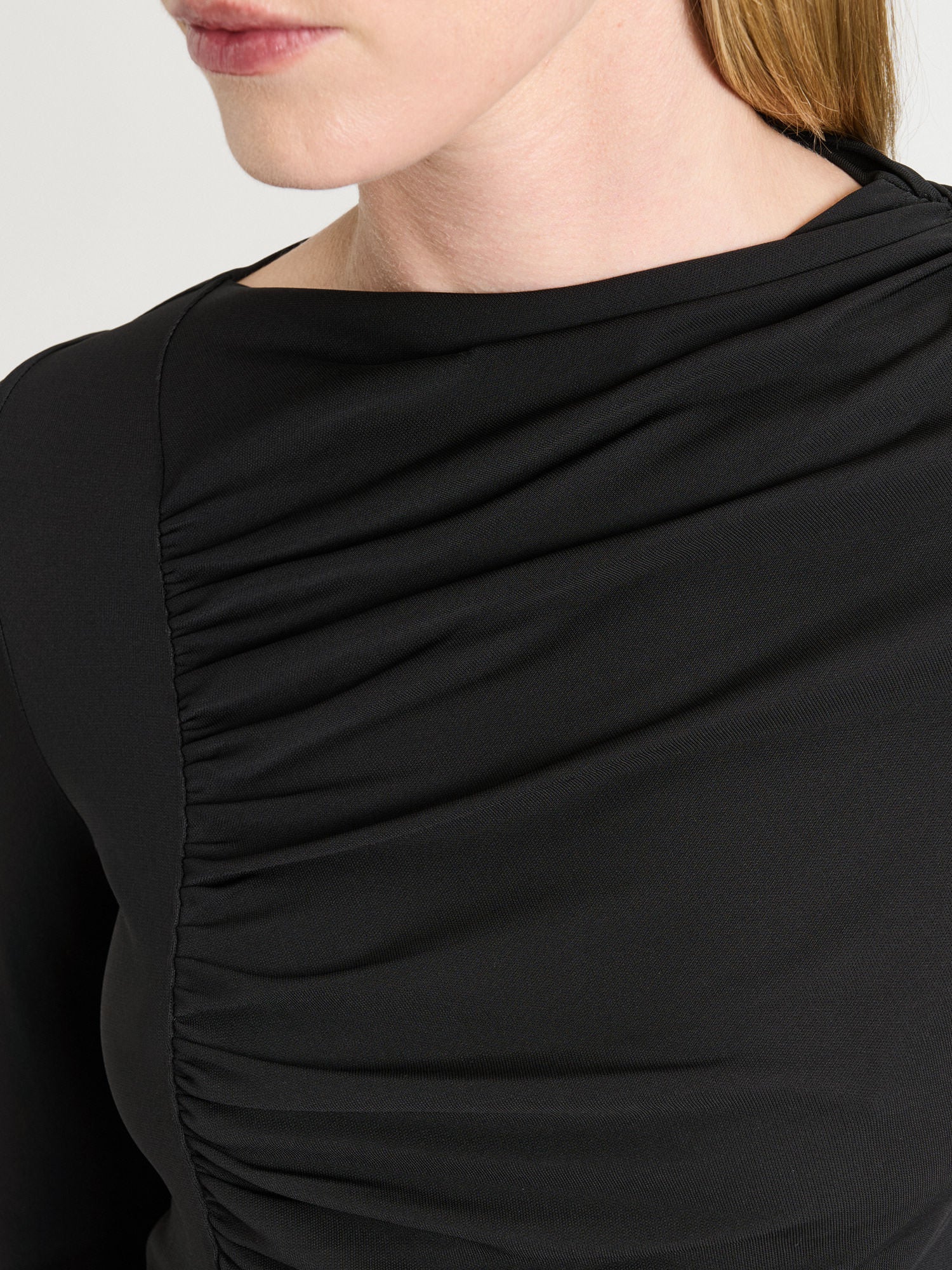 Plain Drapey Jersey Crepe Top - Image 3