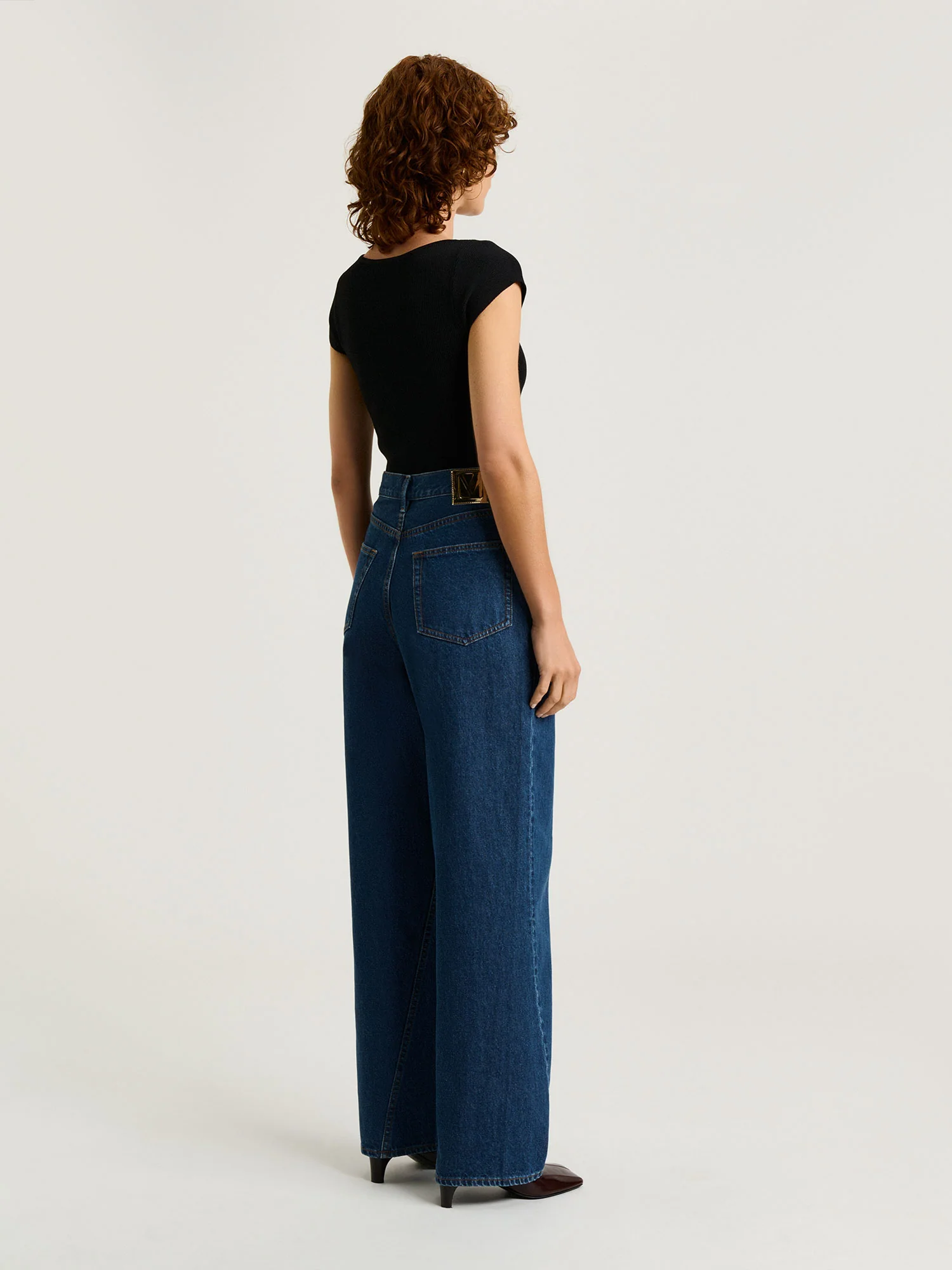 Ribbed Cap Sleeve Boat Neck Knit - Image 7