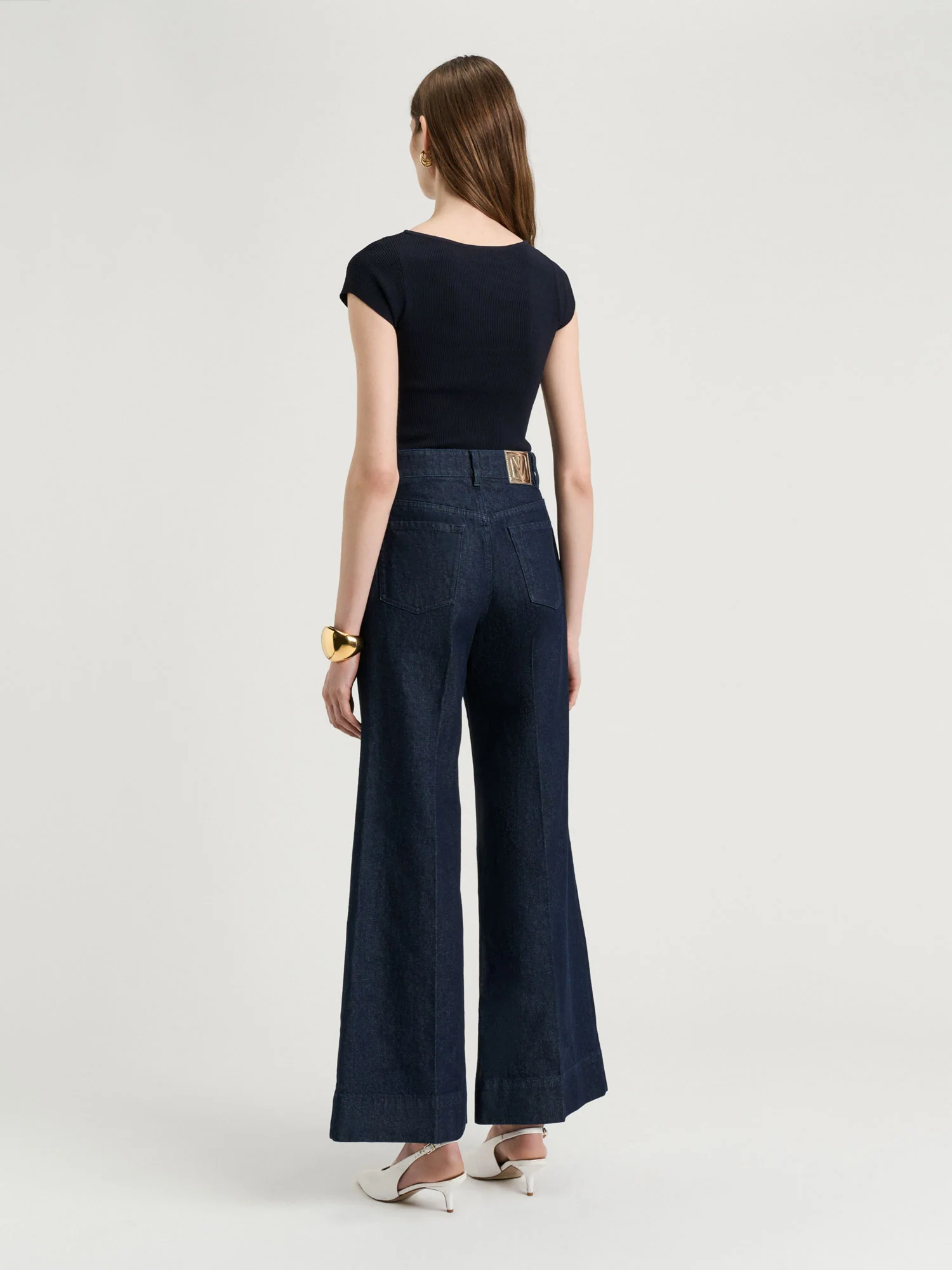 Ribbed Cap Sleeve Boat Neck Knit - Image 13