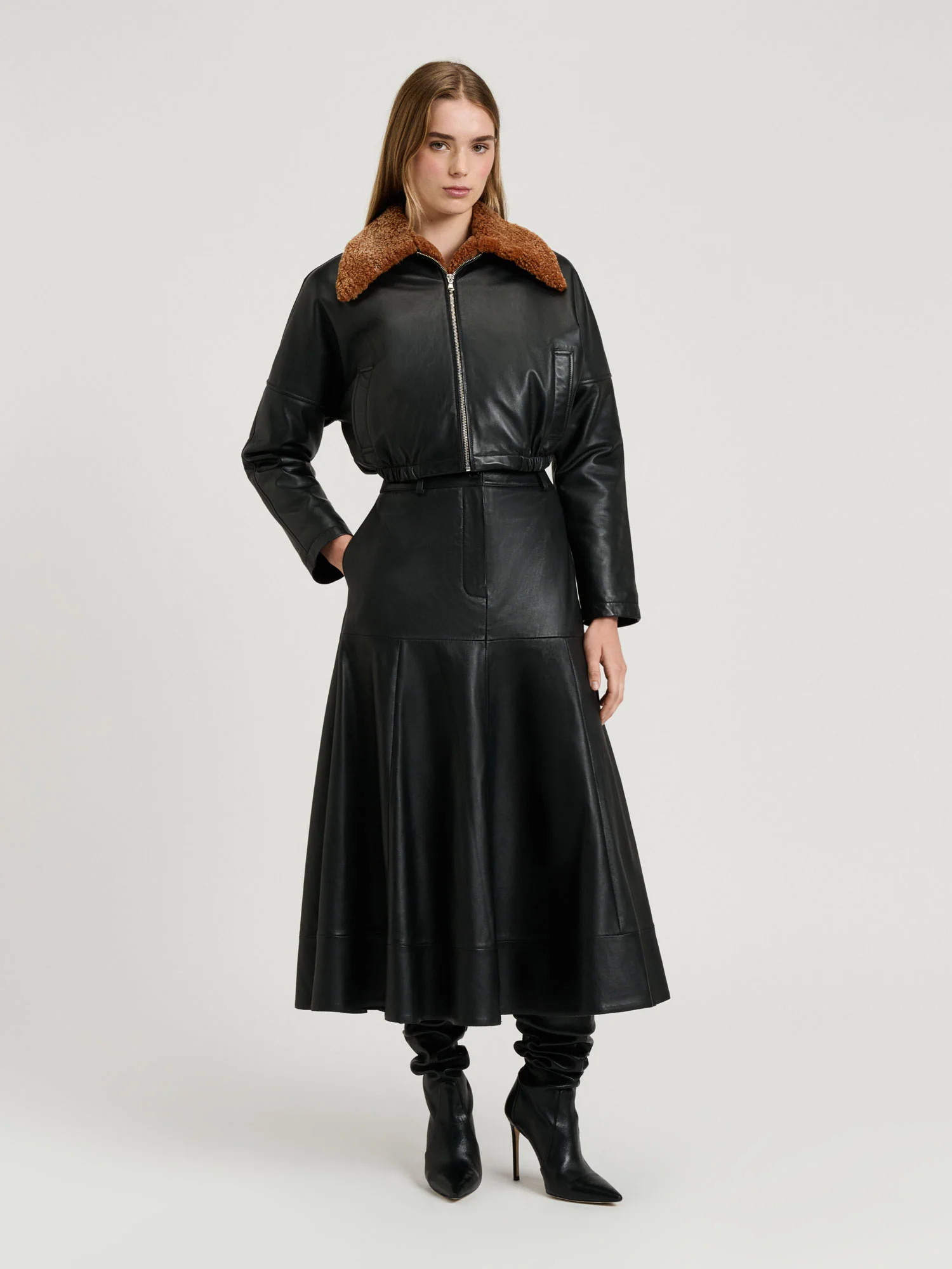 Shearling Leather Bomber - Image 2