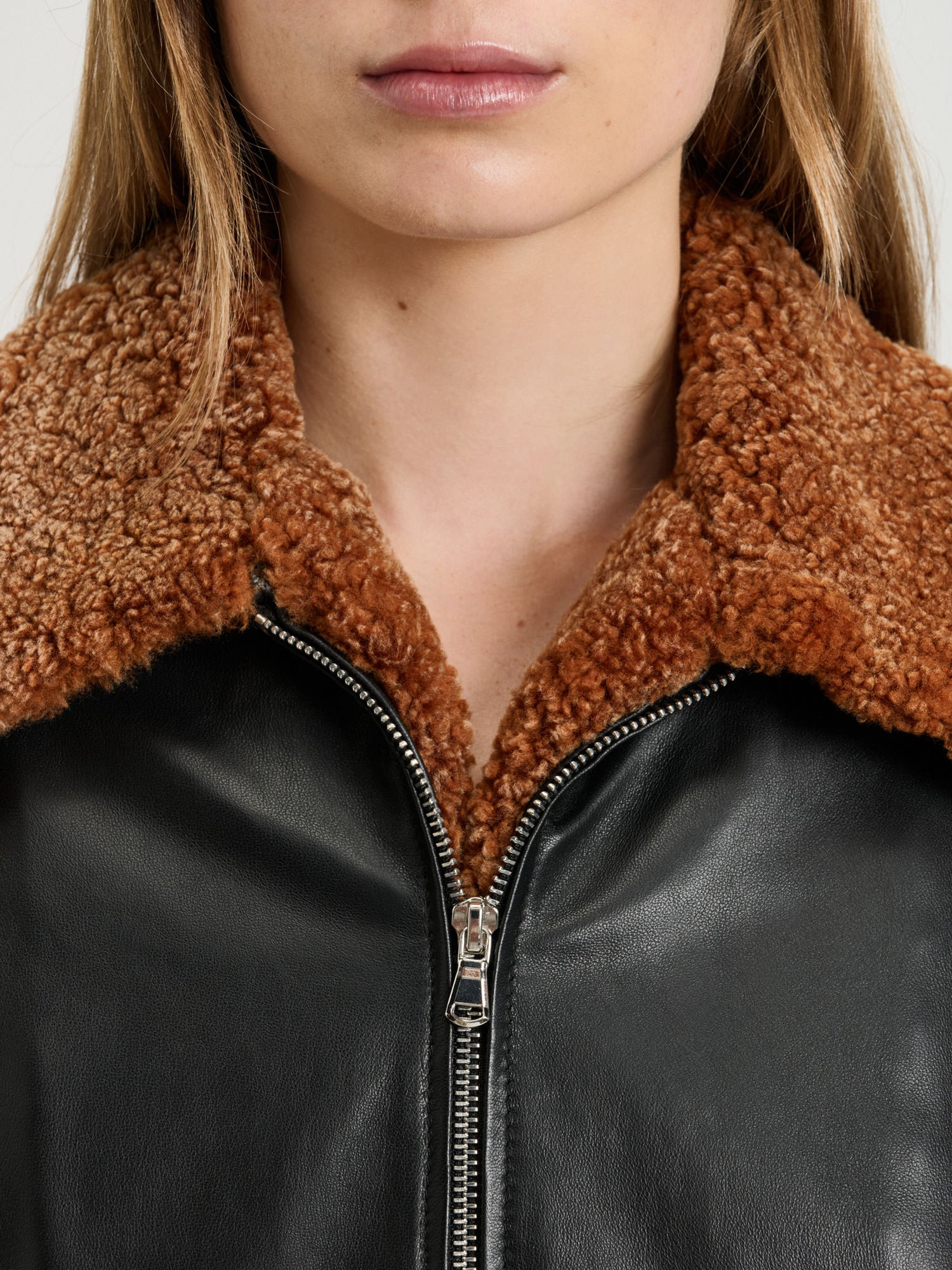 Shearling Leather Bomber - Image 4