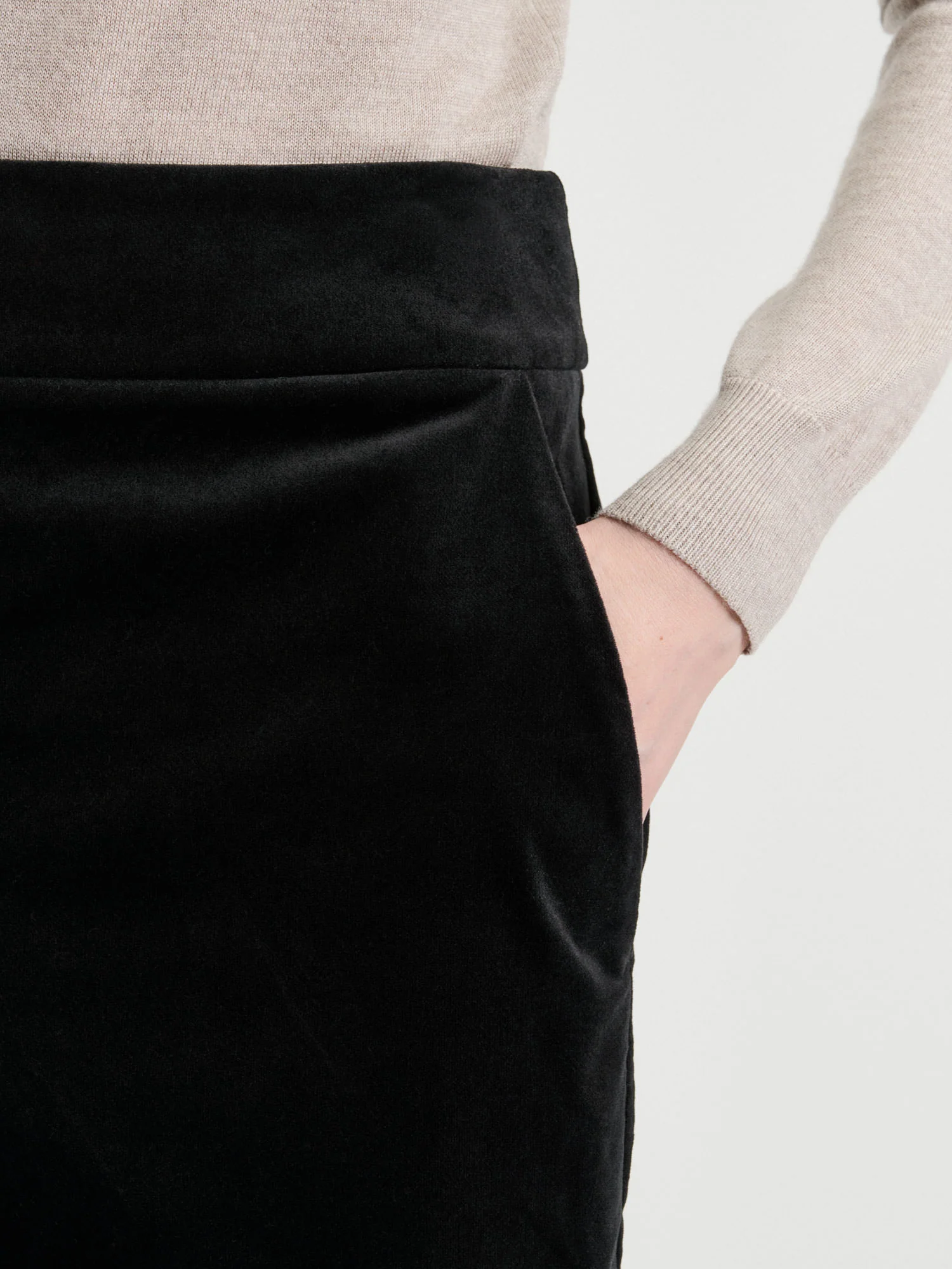 Stretch Velvet Flared Pant - Image 4