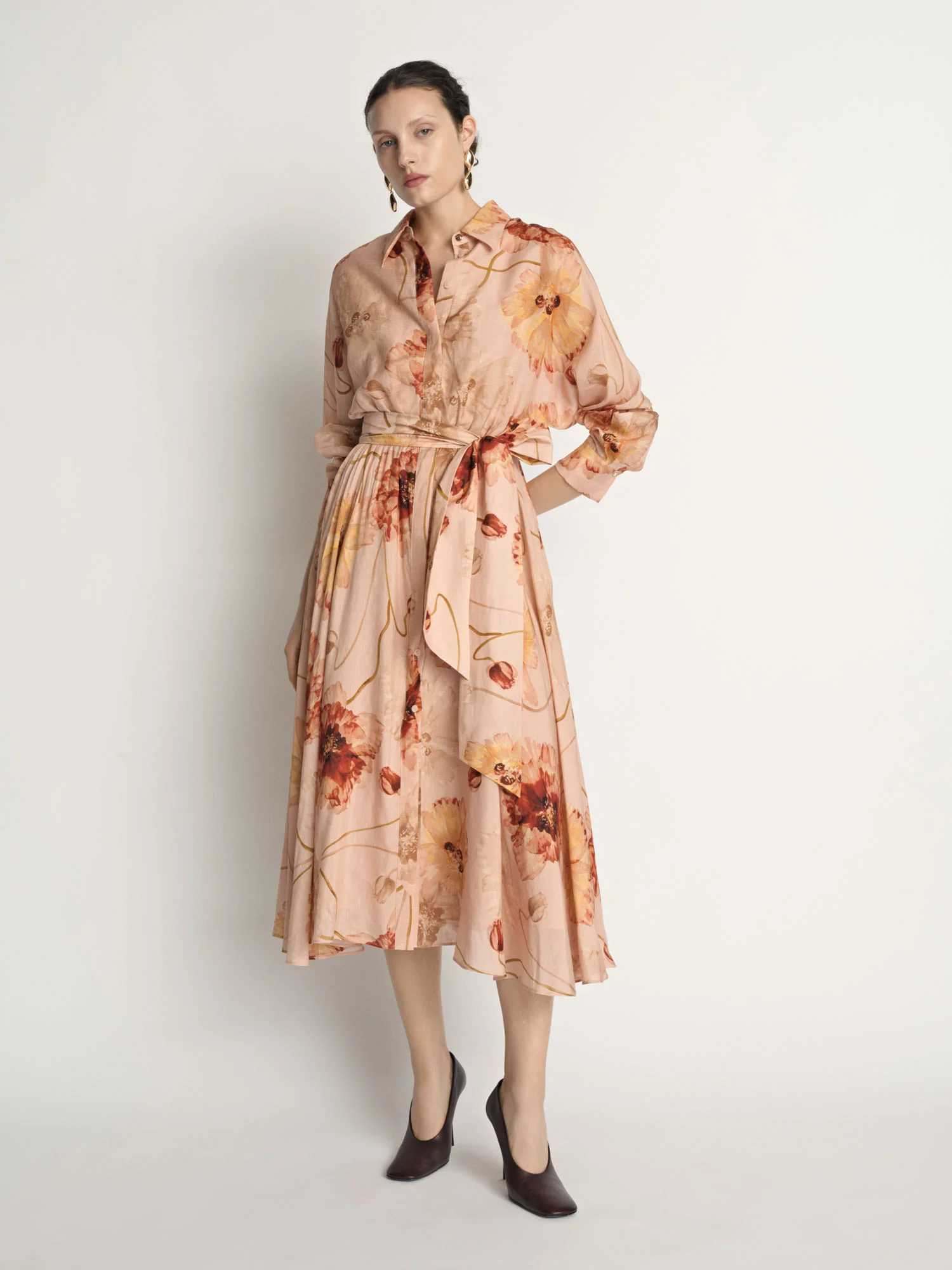 Whisper Poppy Shirtdress