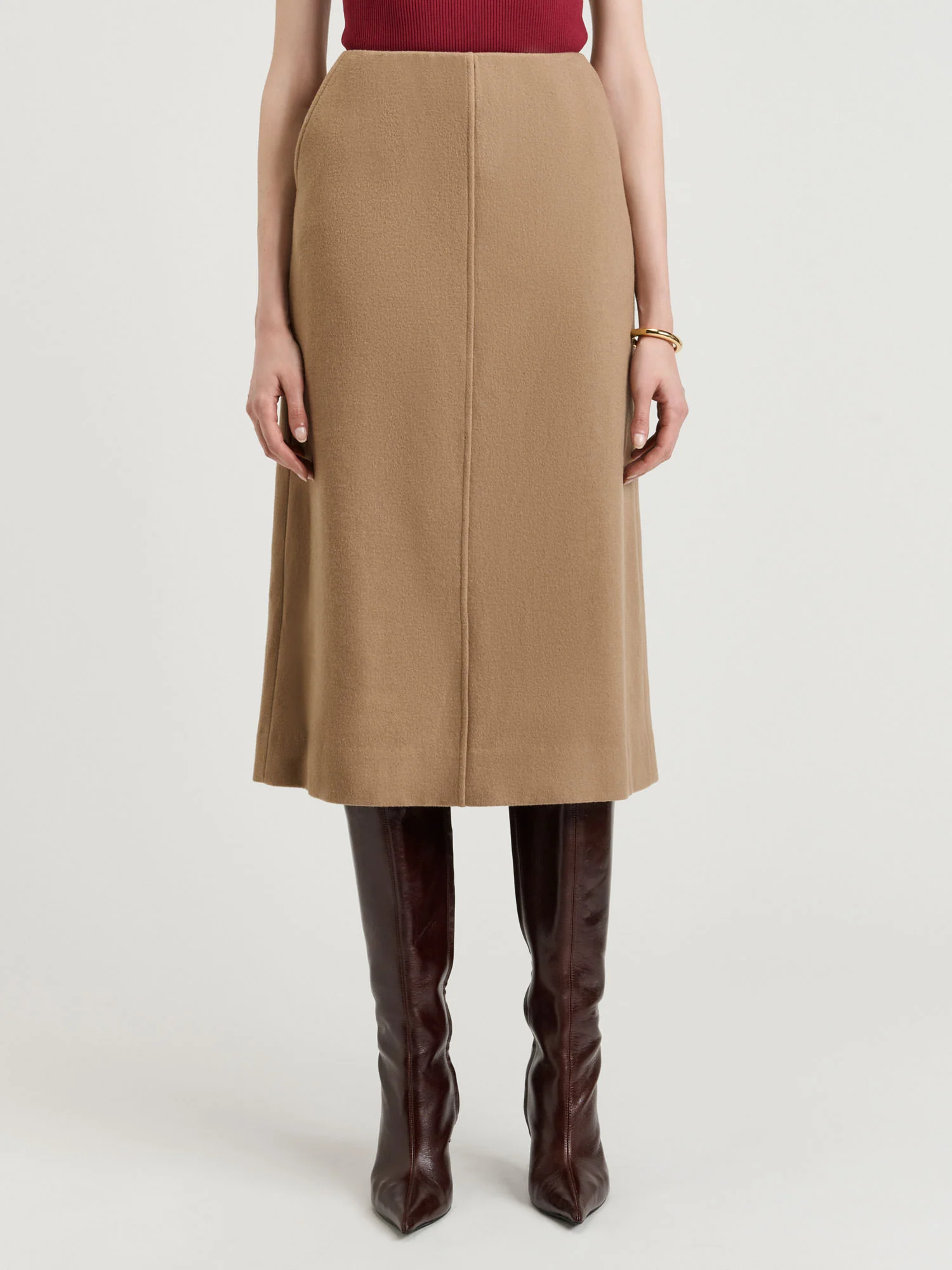 Wool A Line Skirt - Image 2