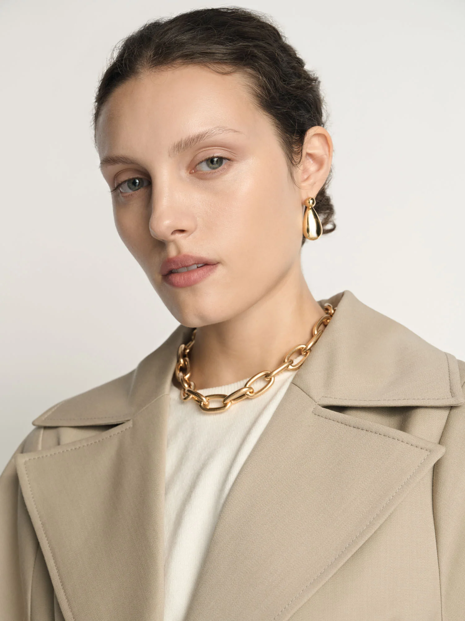Wool Cocoon Sleeve Trench - Image 3