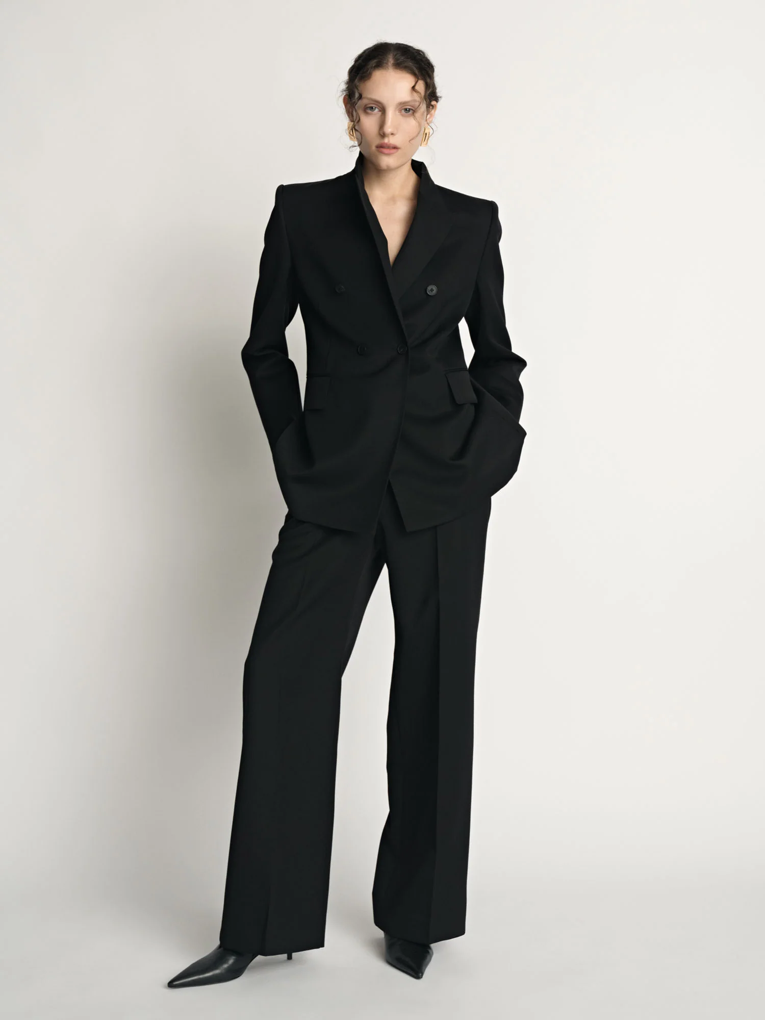 Wool Double Breasted Blazer