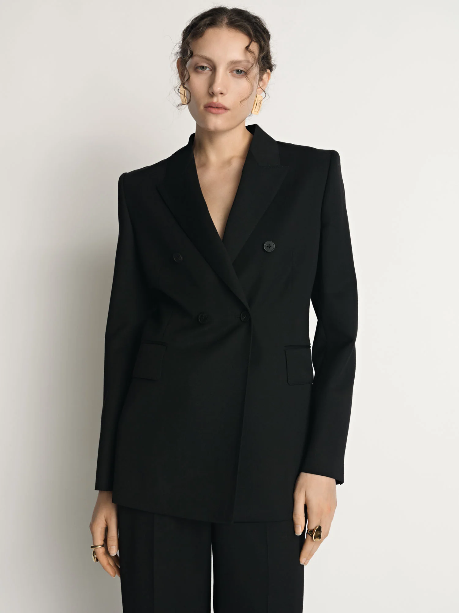 Wool Double Breasted Blazer - Image 2