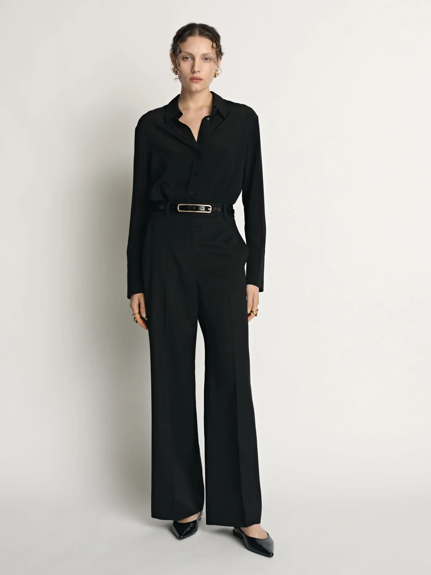 Wool Wide Leg Pant