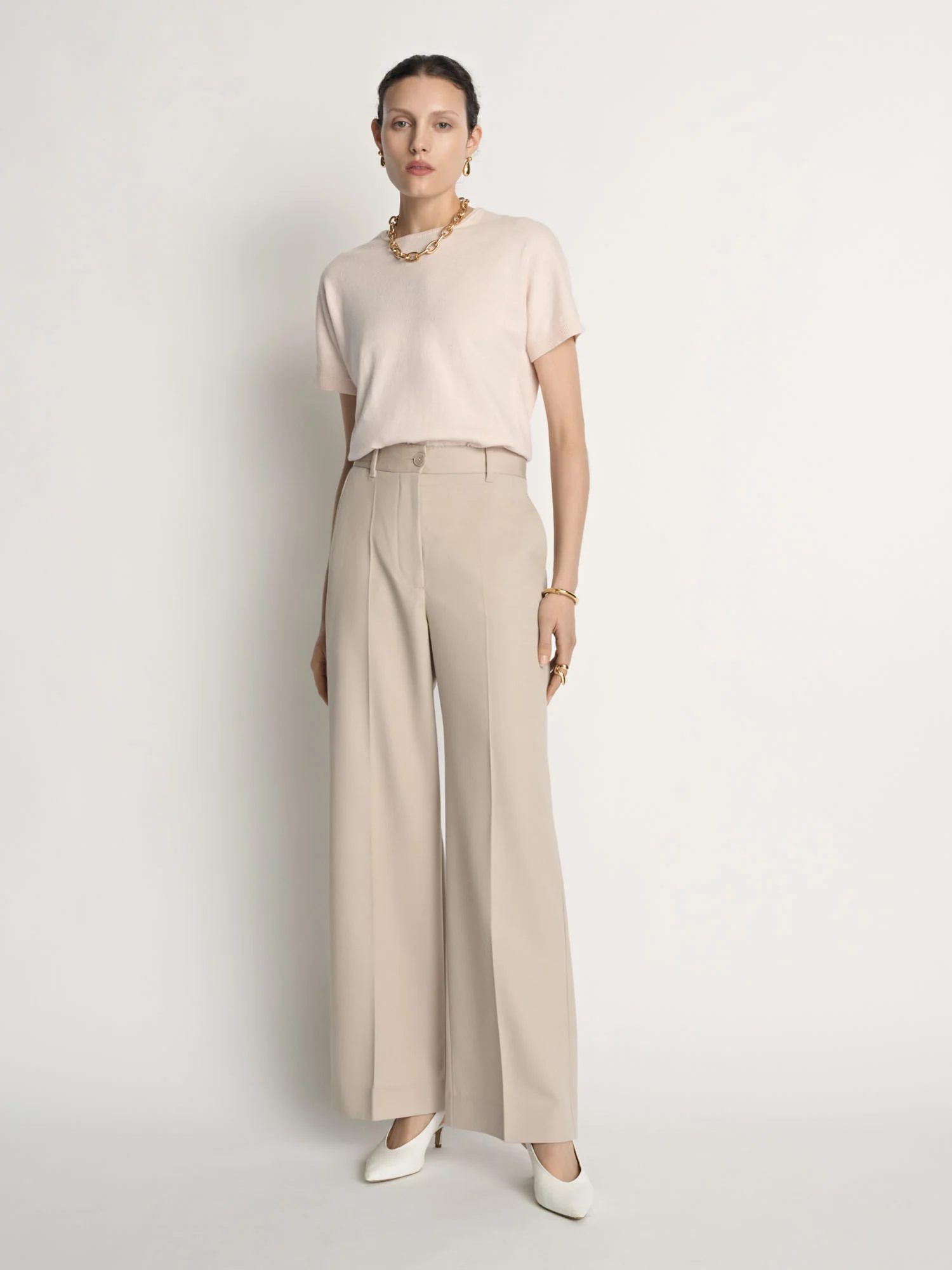 Wool Wide Leg Pant